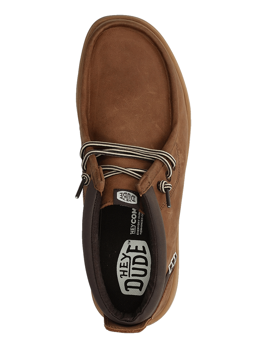 Hey Dude - WALLY MID GRIPR LEATHER - chukka boots - robe brown/mole brown - 3