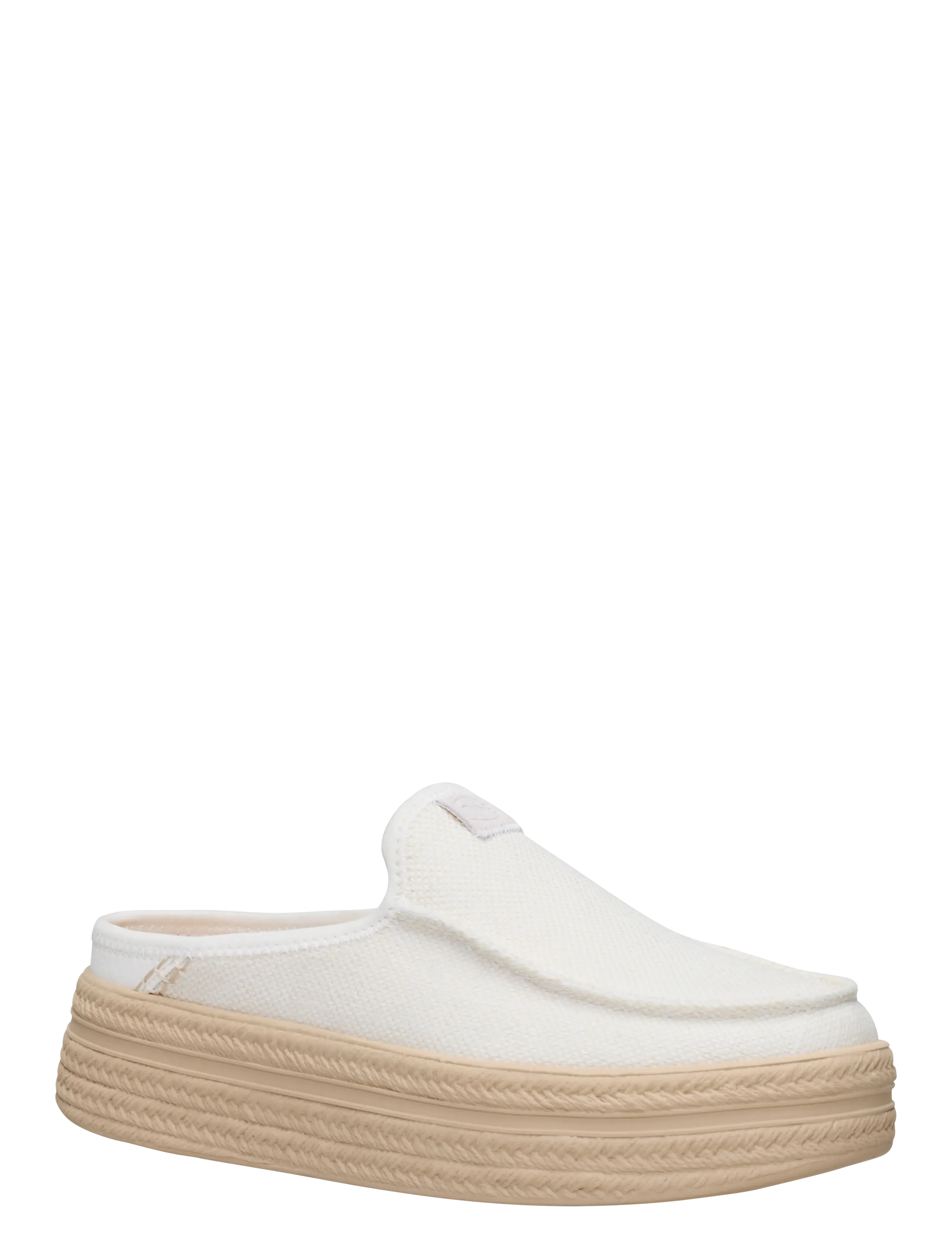 Hey Dude AUSTIN LIFT ESPADRILLE - Pantoletten mit Absätzen - WOVEN EGRET / cream