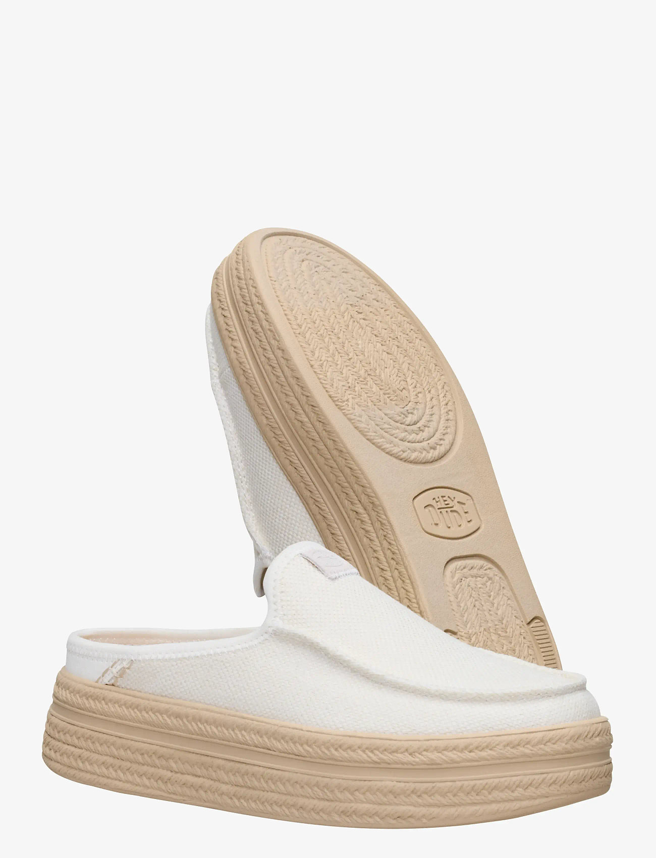 Hey Dude - AUSTIN LIFT ESPADRILLE - mules med hæle - woven egret - 3
