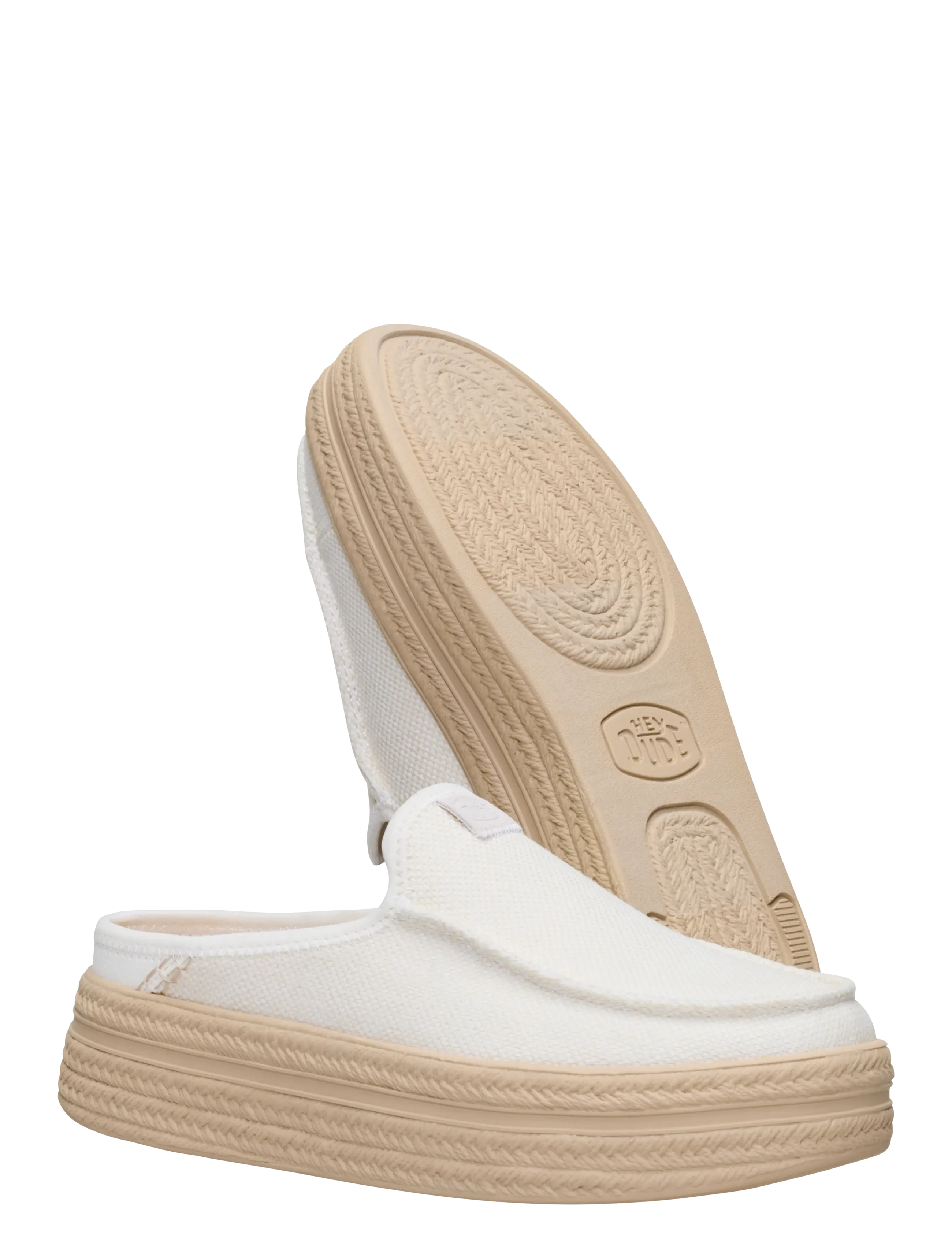 Hey Dude - AUSTIN LIFT ESPADRILLE - heeled mules - woven egret - 3