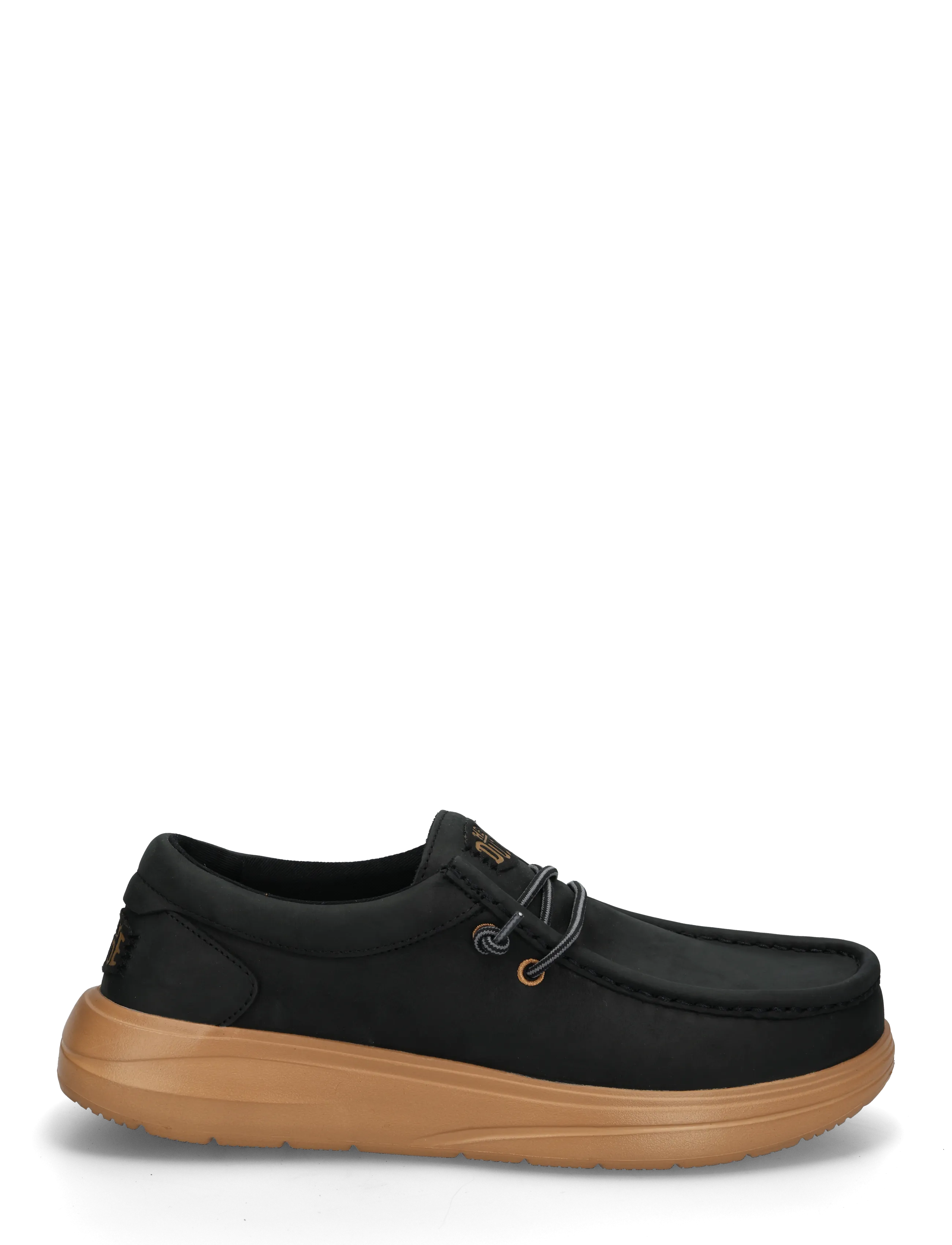 Hey Dude - WALLY COMF FULL GRAIN LEATHER - kollektionen - black/tobacco brown - 2