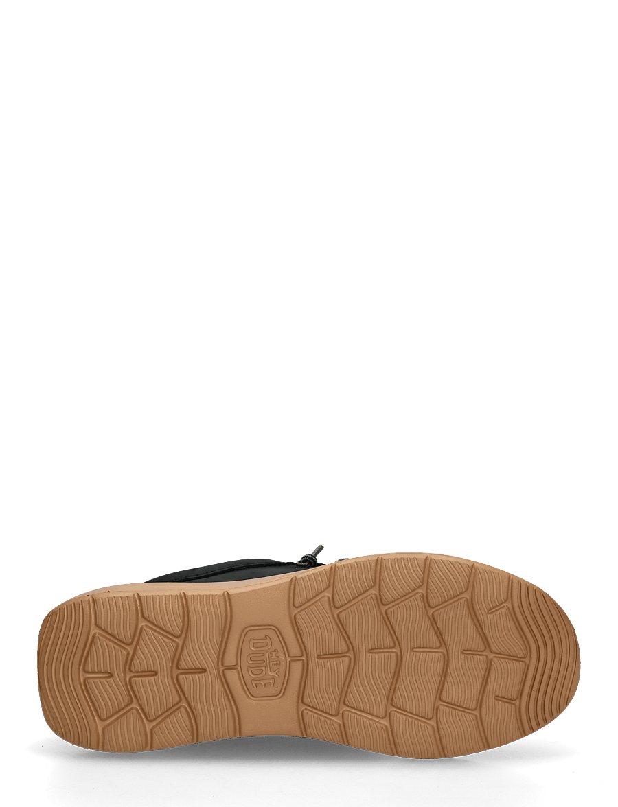 Hey Dude - WALLY COMF FULL GRAIN LEATHER - kollektionen - black/tobacco brown - 4