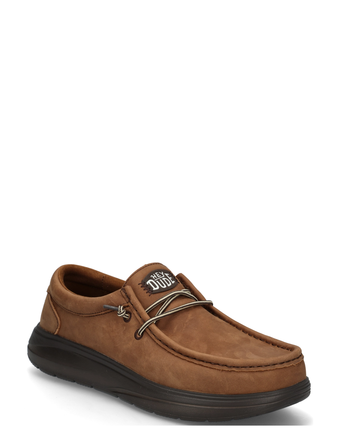 Hey Dude Wally Comf Full Grain Leather, 45, Brown, Sko > Hyttesko, Herre