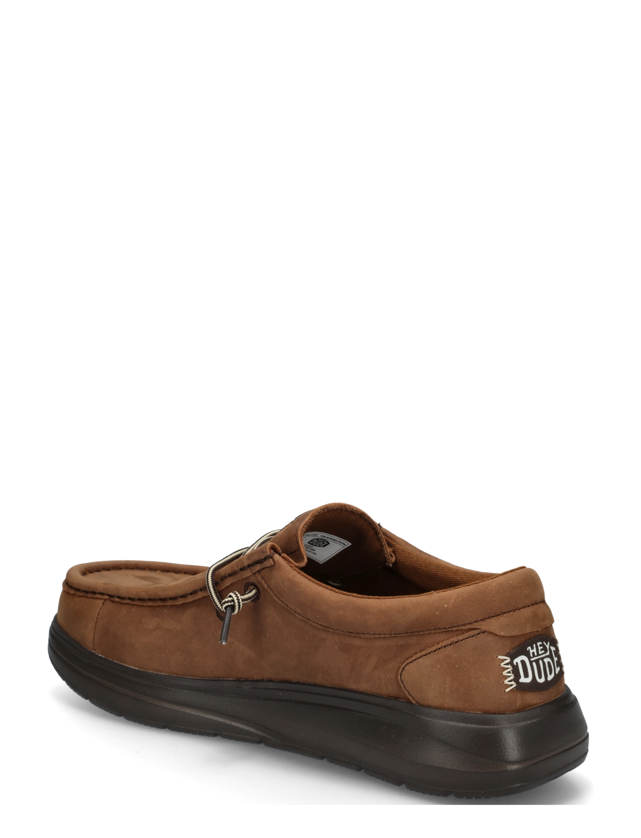 Hey Dude - WALLY COMF FULL GRAIN LEATHER - robe brown/mole brown - 1