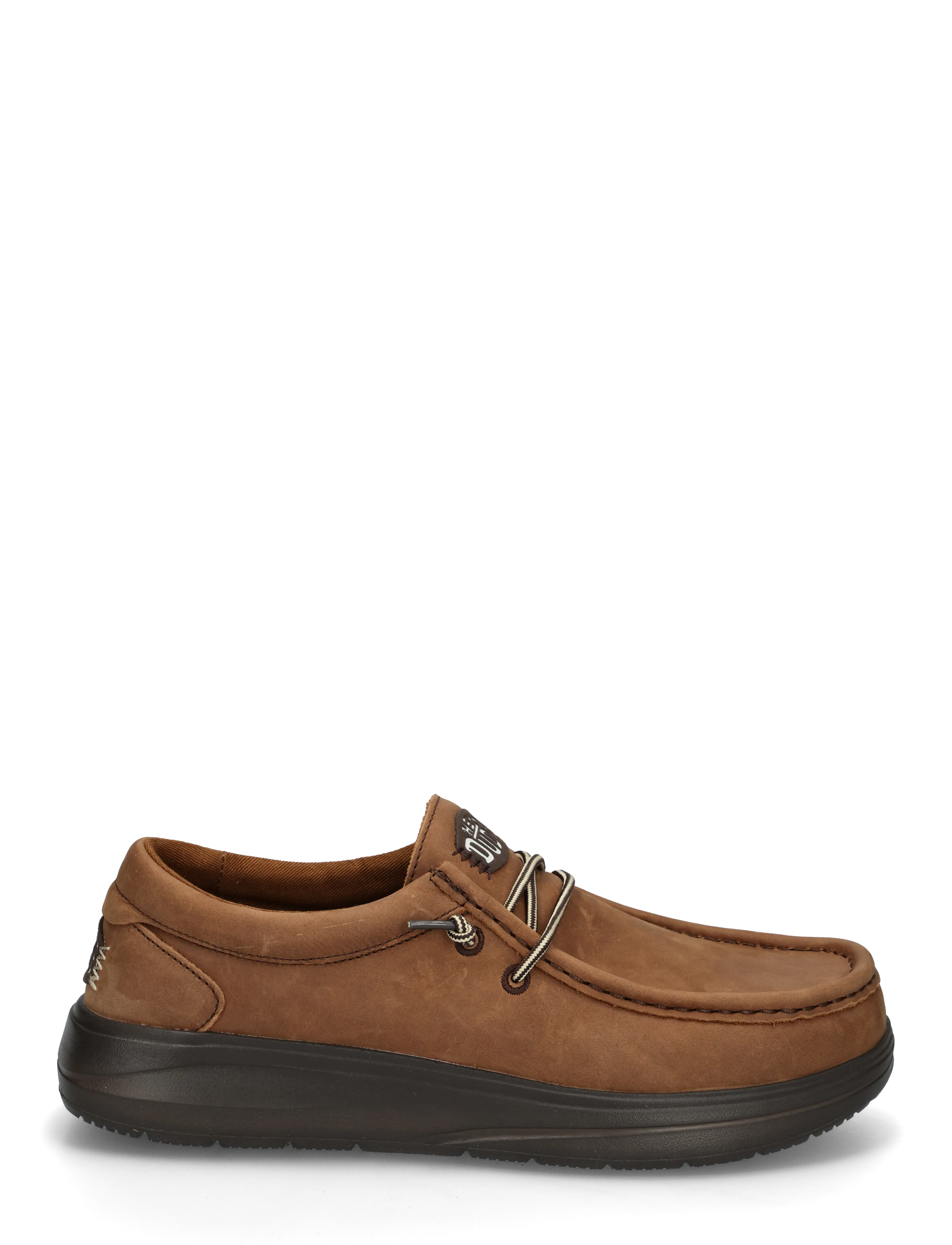 Hey Dude - WALLY COMF FULL GRAIN LEATHER - collections - robe brown/mole brown - 2