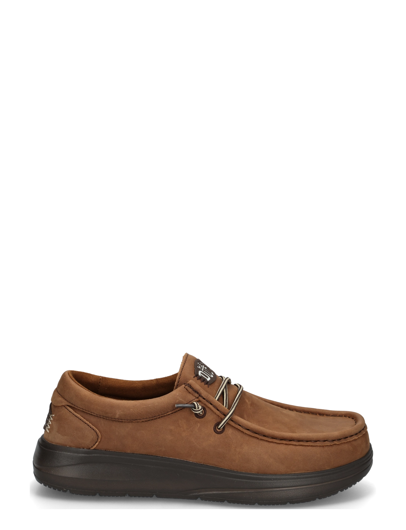 Hey Dude - WALLY COMF FULL GRAIN LEATHER - robe brown/mole brown - 2