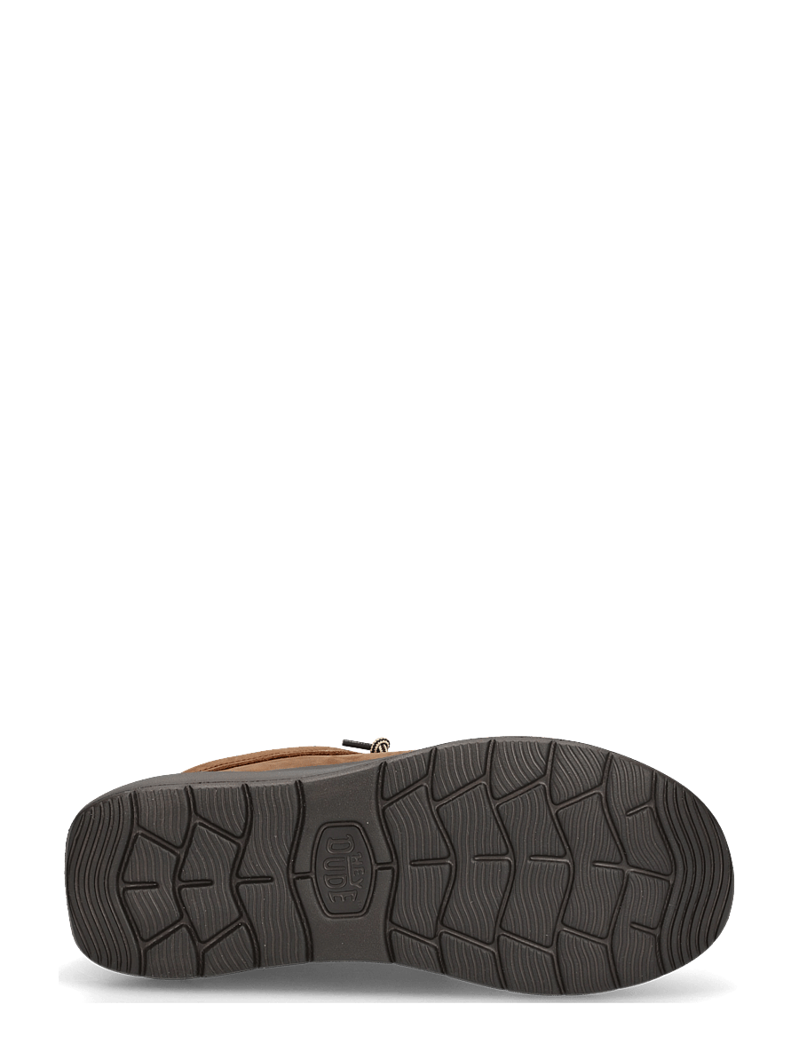 Hey Dude - WALLY COMF FULL GRAIN LEATHER - mallistot - robe brown/mole brown - 4