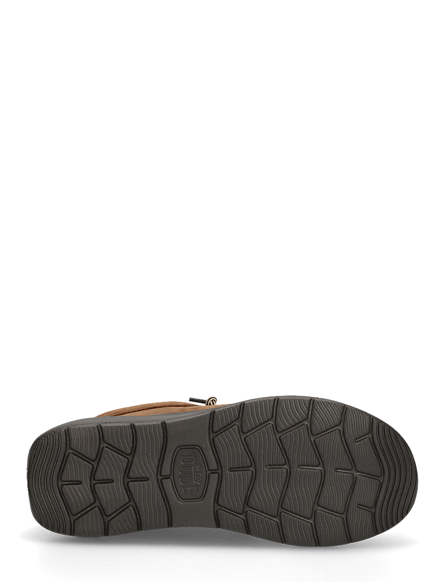 Hey Dude - WALLY COMF FULL GRAIN LEATHER - collections - robe brown/mole brown - 4