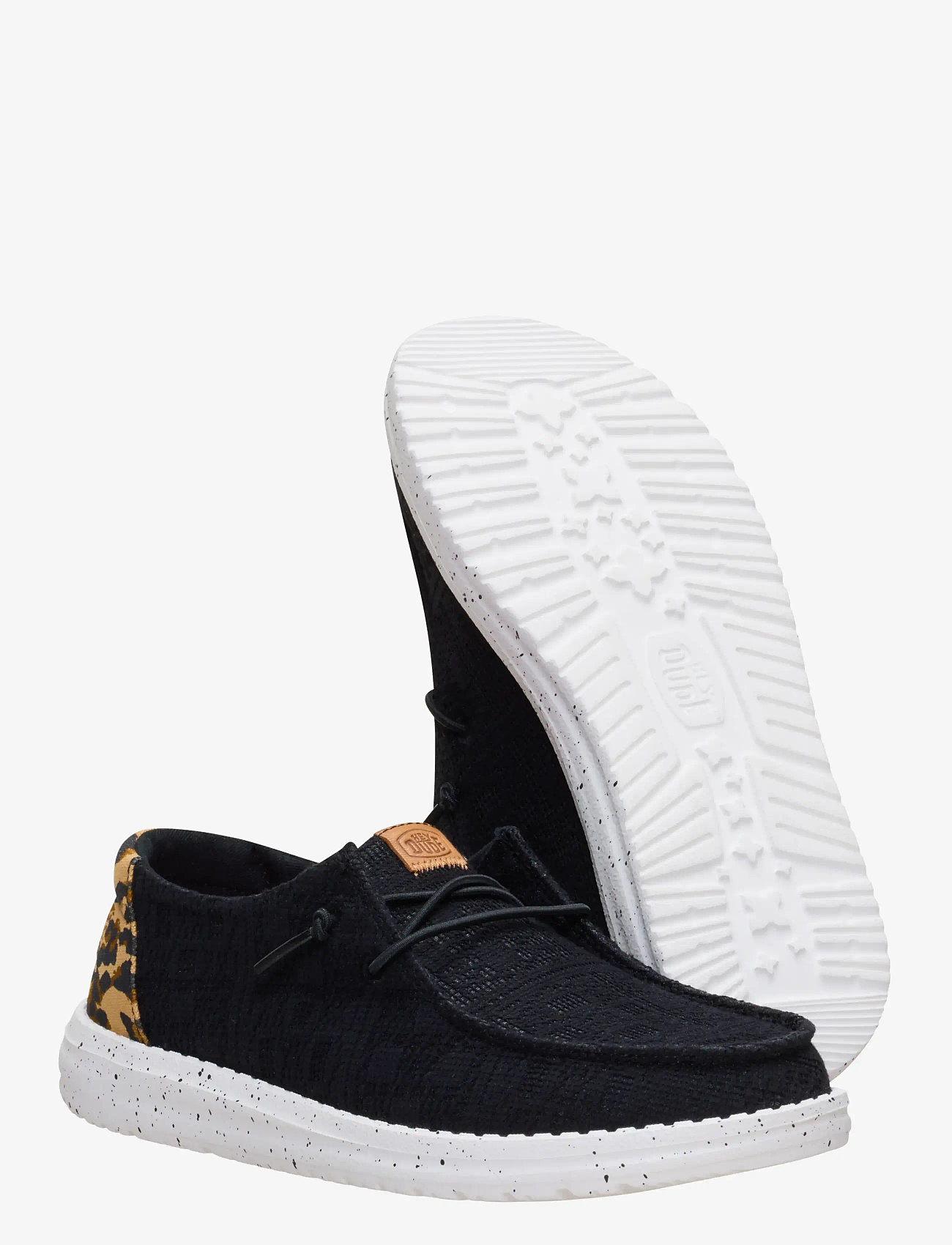 Hey Dude - WENDY WILDCAT - boat shoes - black/leopard - 2