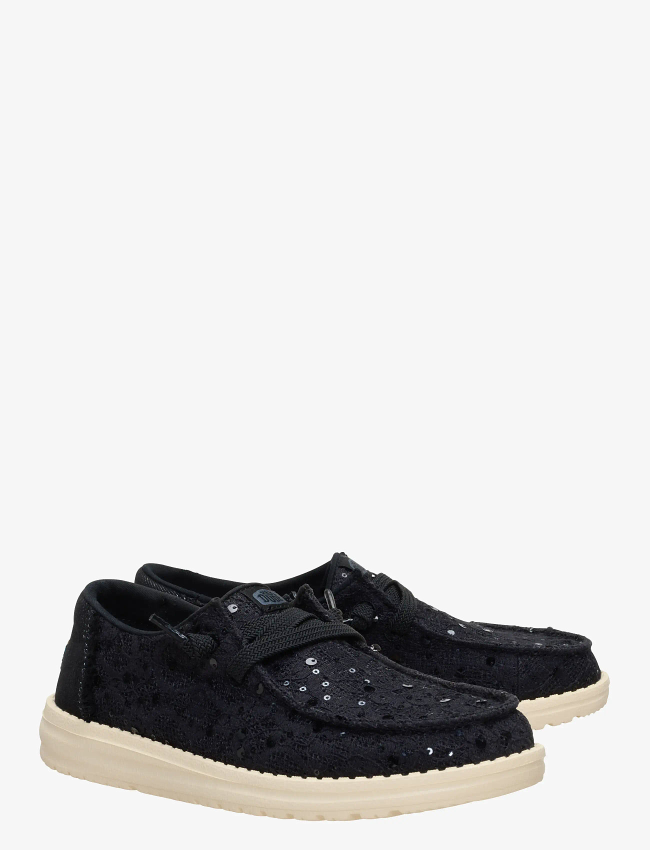 Hey Dude - WENDY SEQUIN - boat shoes - lace black - 1