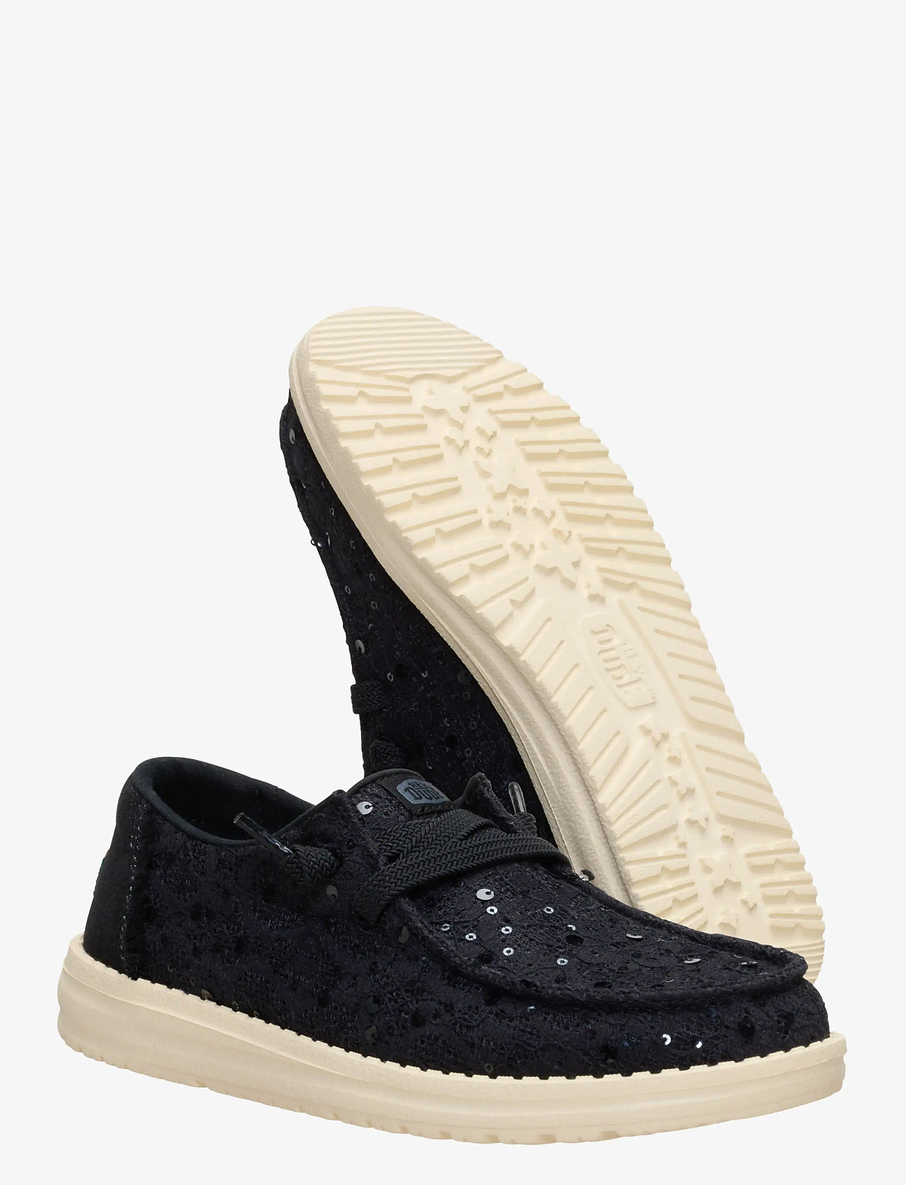 Hey Dude - WENDY SEQUIN - boat shoes - lace black - 3