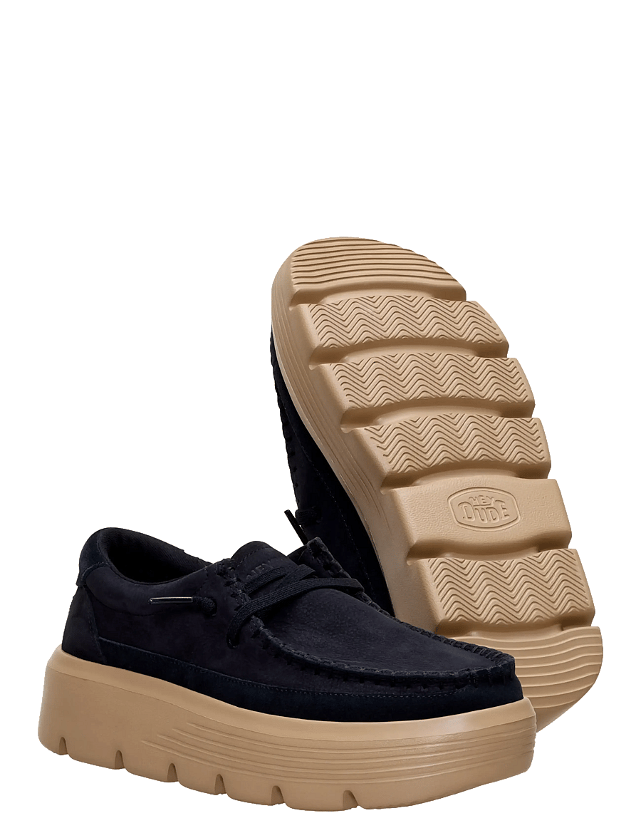 Hey Dude - Austin Edge Ox Nubuck - sejlersko - black - 3