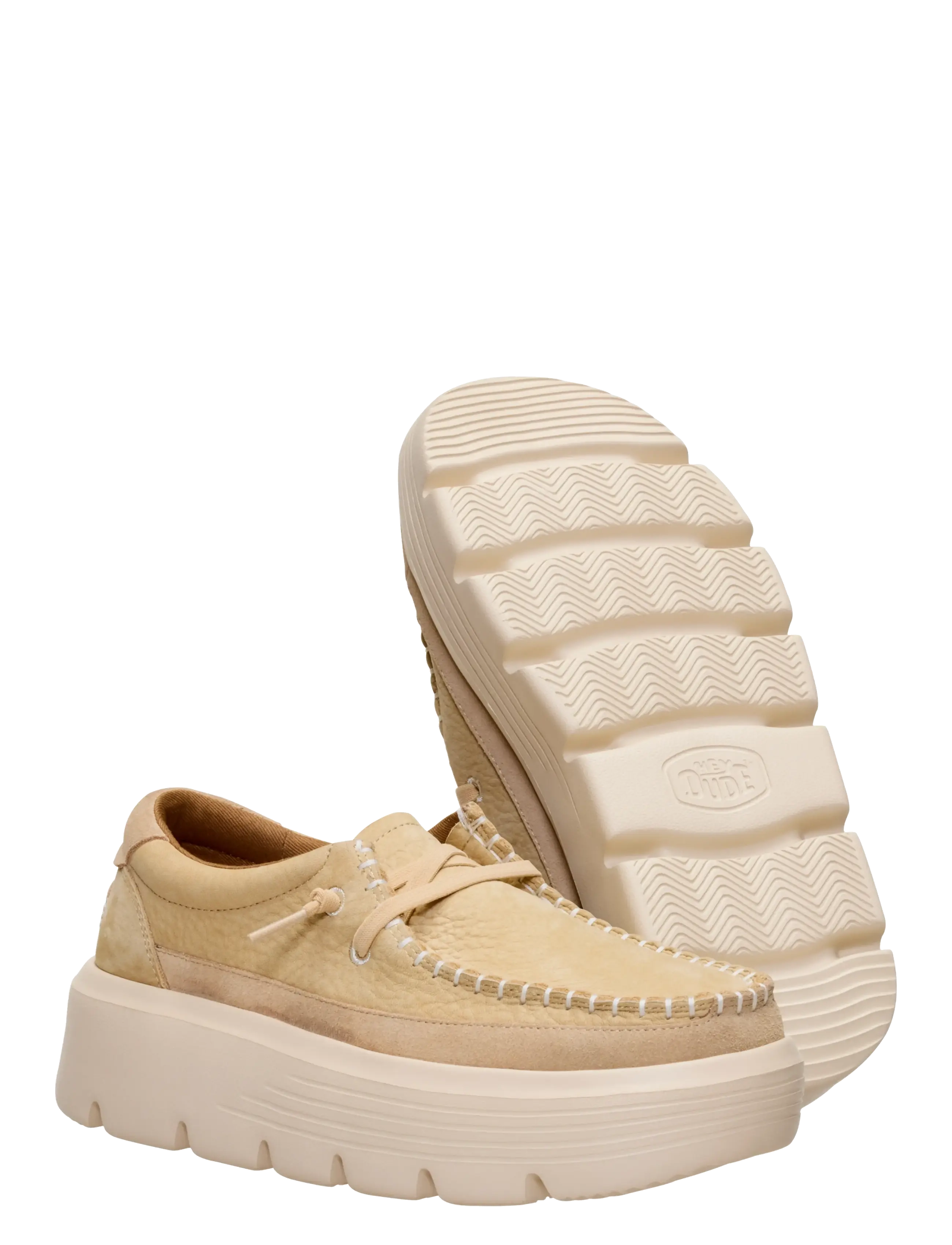 Hey Dude - Austin Edge Ox Nubuck - sejlersko - light tan - 2