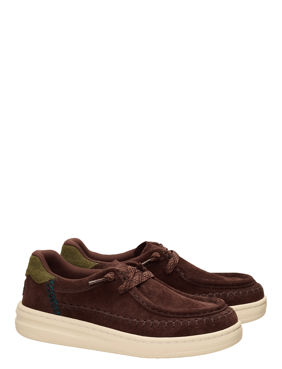 Hey Dude - Harper Moc Crafted Suede - madala säärega tossud - shaved chocolate - 1