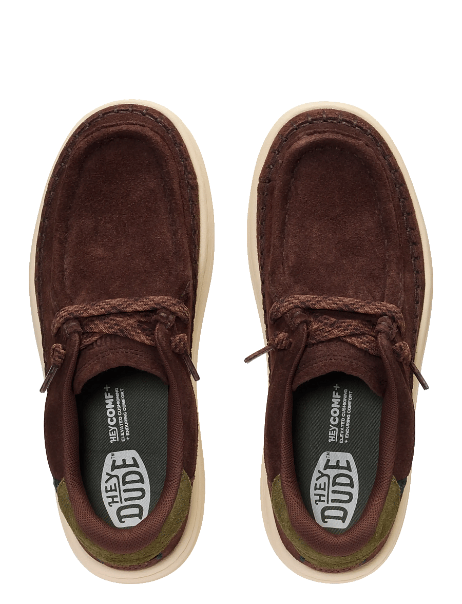 Hey Dude - Harper Moc Crafted Suede - madala säärega tossud - shaved chocolate - 2