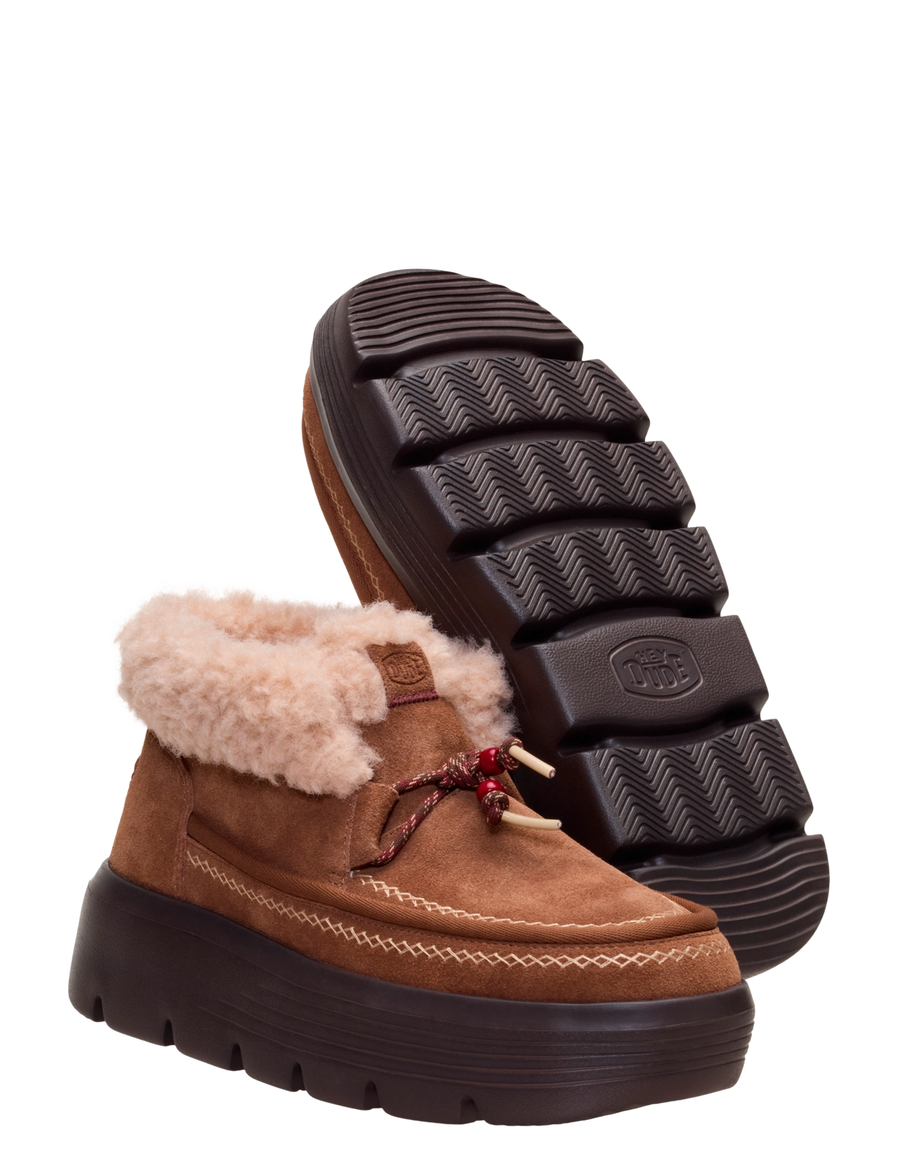 Hey Dude - Austin Edge Lounge Suede - teddy-stiefel - cognac - 2
