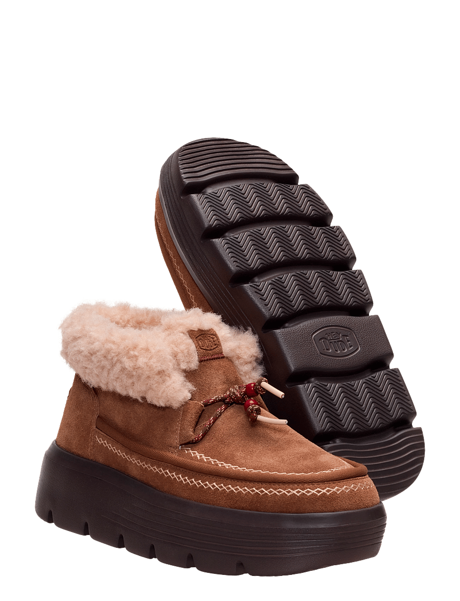 Hey Dude - Austin Edge Lounge Suede - teddy-stiefel - cognac - 2