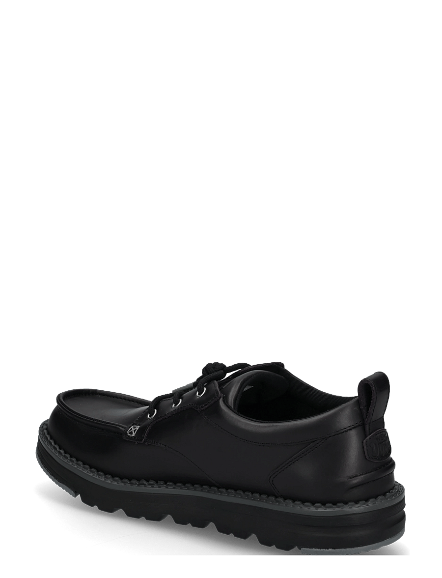 Hey Dude - FLINT MOC LEATHER - loafer - black/poppy seed - 1