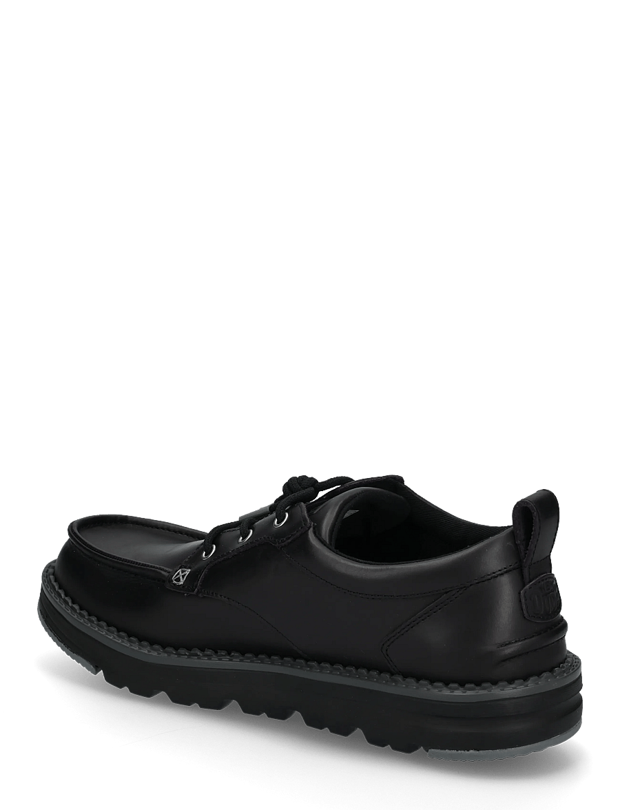 Hey Dude - FLINT MOC LEATHER - collections - black/poppy seed - 1
