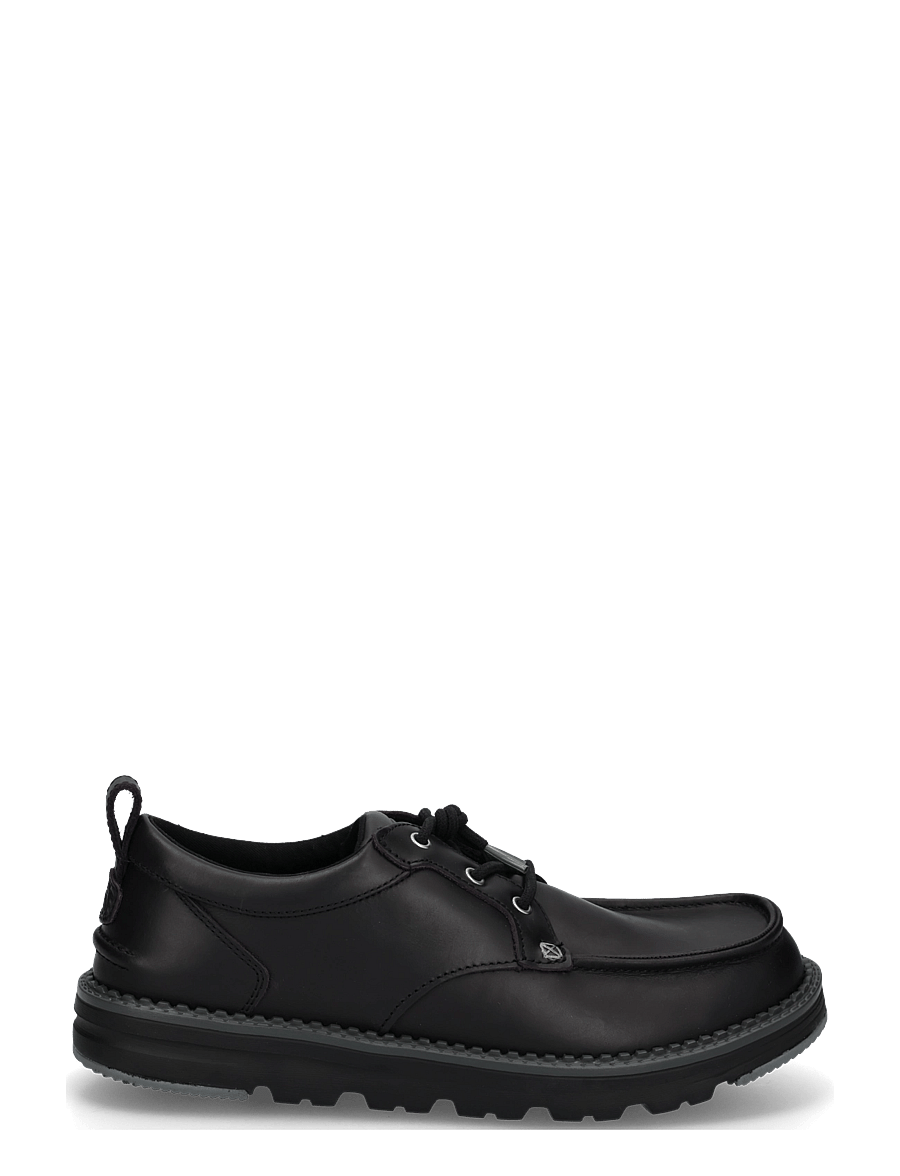 Hey Dude - FLINT MOC LEATHER - loafer - black/poppy seed - 2