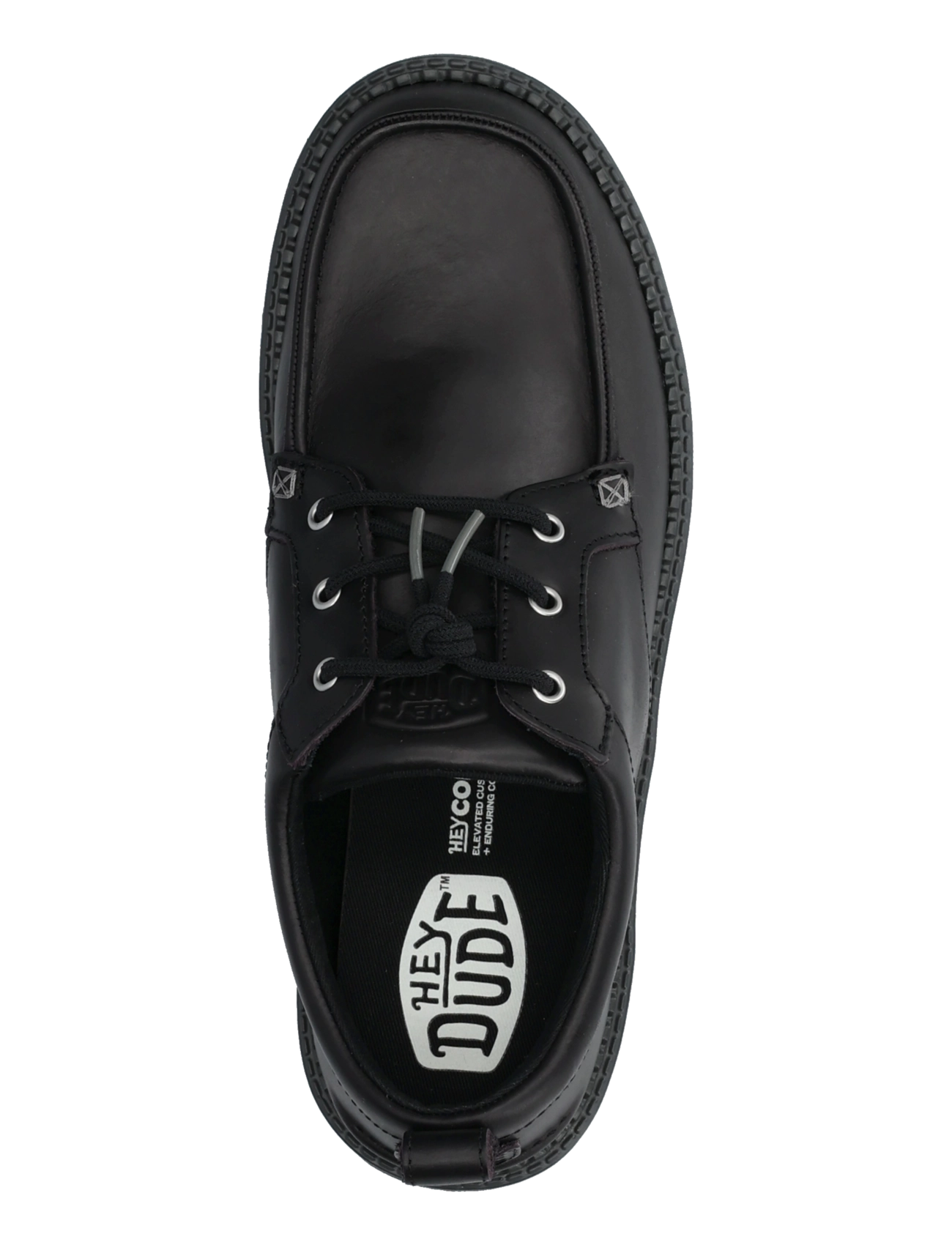 Hey Dude - FLINT MOC LEATHER - loafer - black/poppy seed - 3
