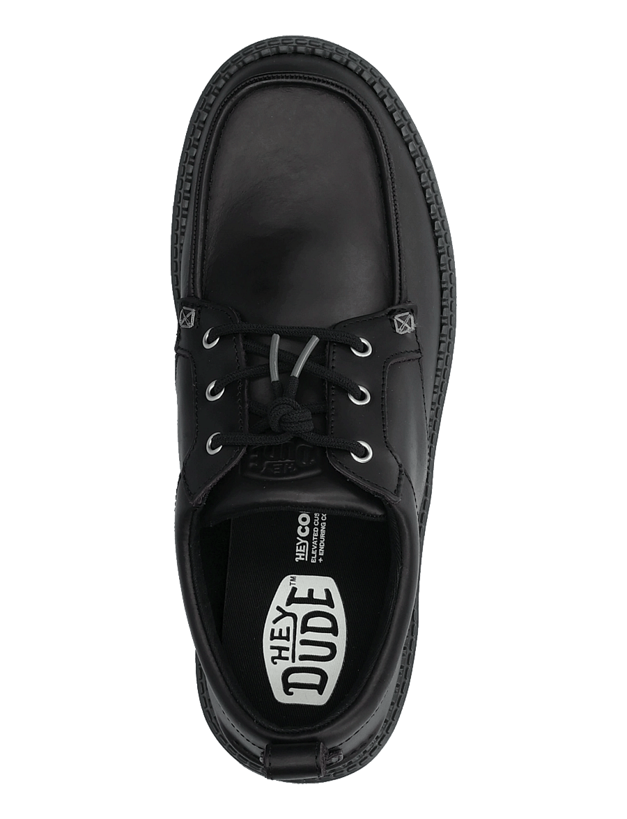 Hey Dude - FLINT MOC LEATHER - loafer - black/poppy seed - 3