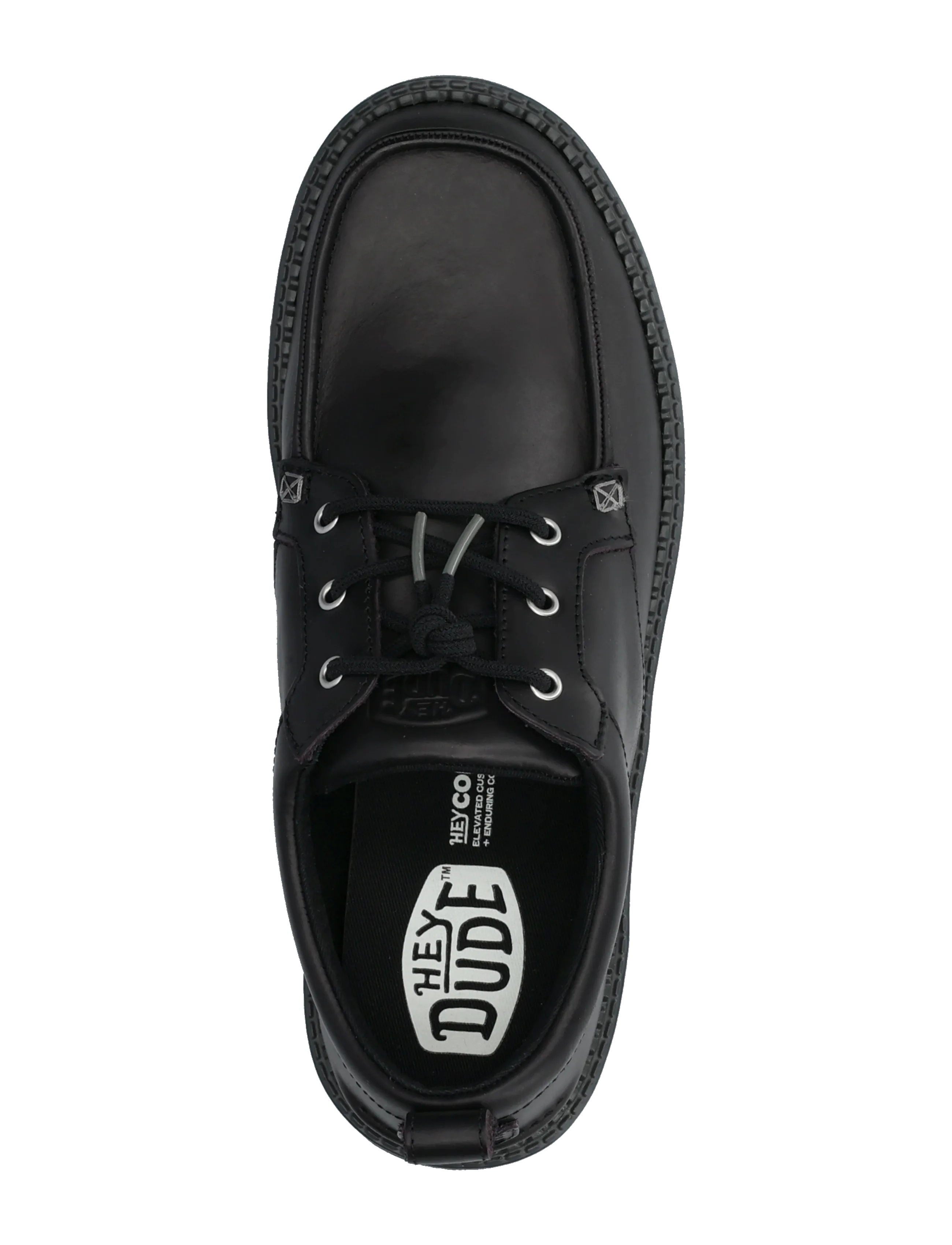 Hey Dude - FLINT MOC LEATHER - collections - black/poppy seed - 3