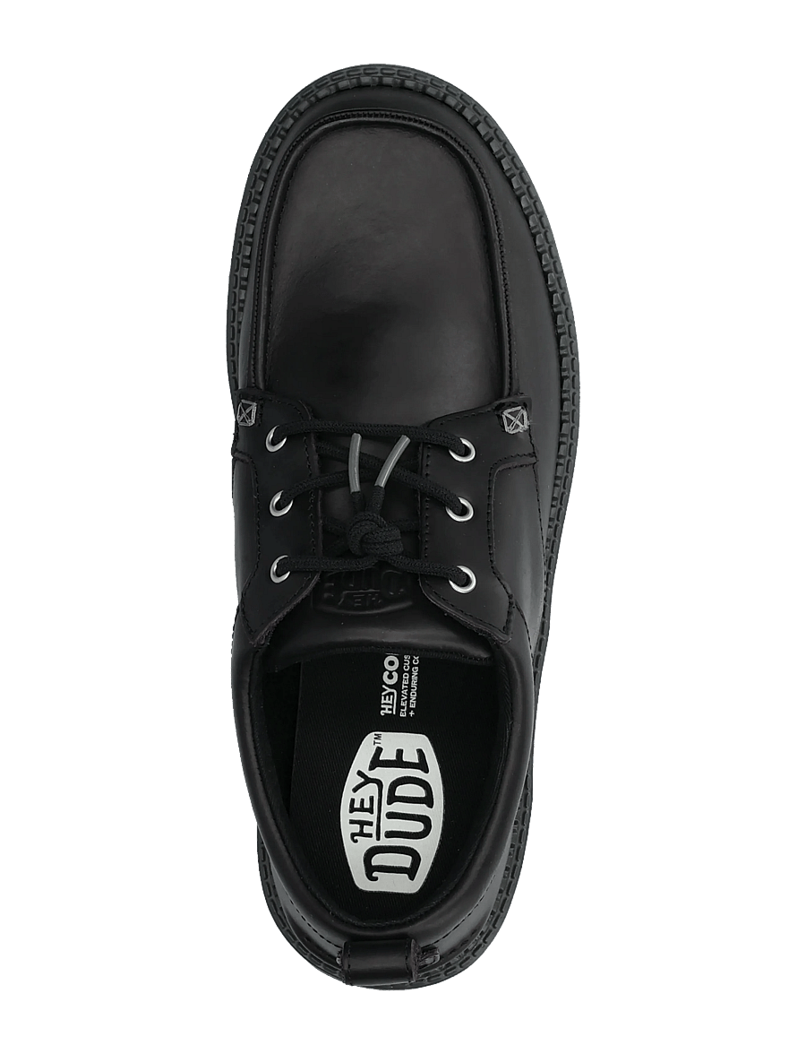 Hey Dude - FLINT MOC LEATHER - collections - black/poppy seed - 3