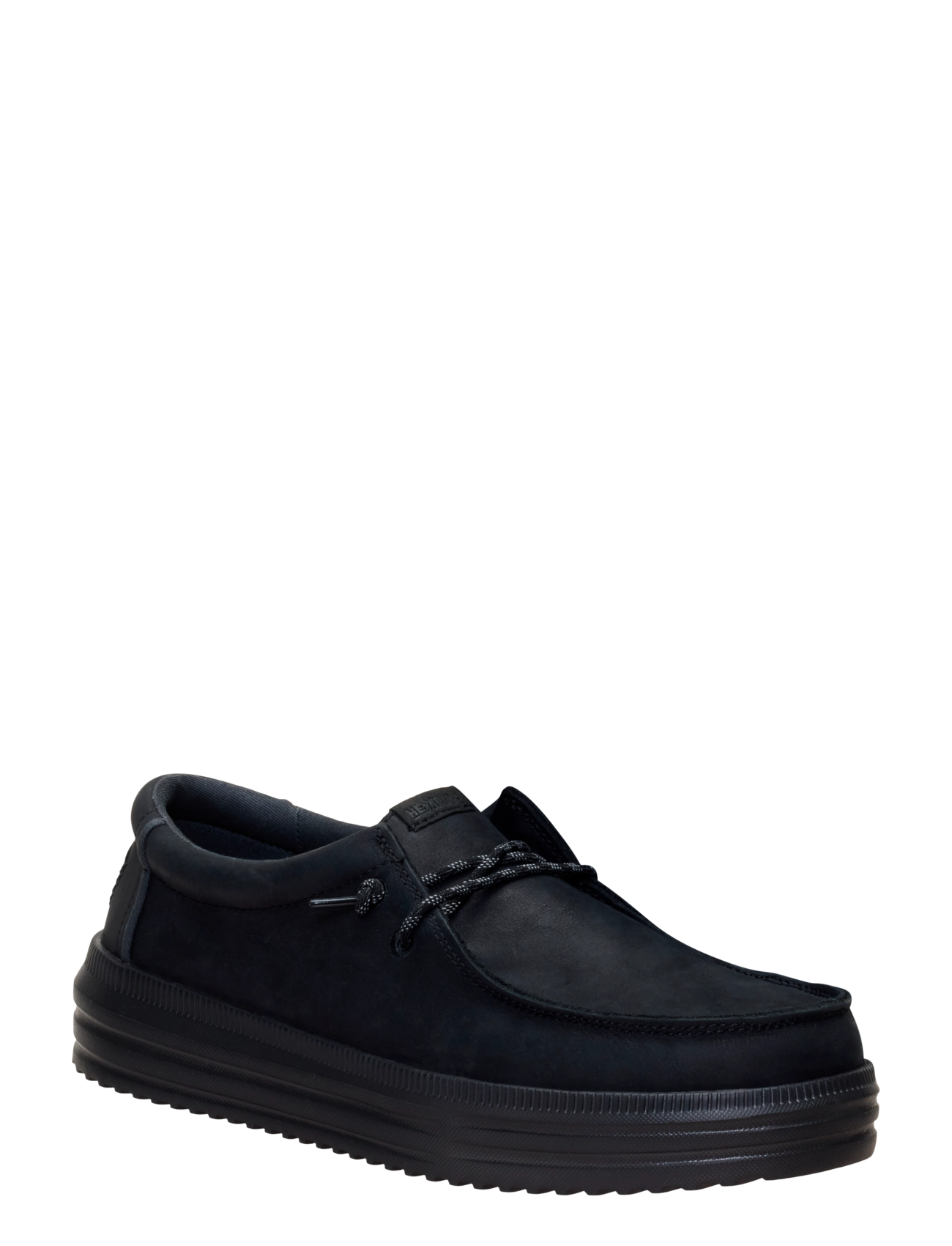 Hey Dude - REV TUMBLED LEATHER - low-top sneaker - black/black - 3