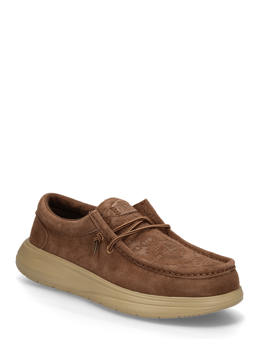 Hey Dude - WALLY COMF TETON SUEDE - collections - shaved chocolate/multi - 0