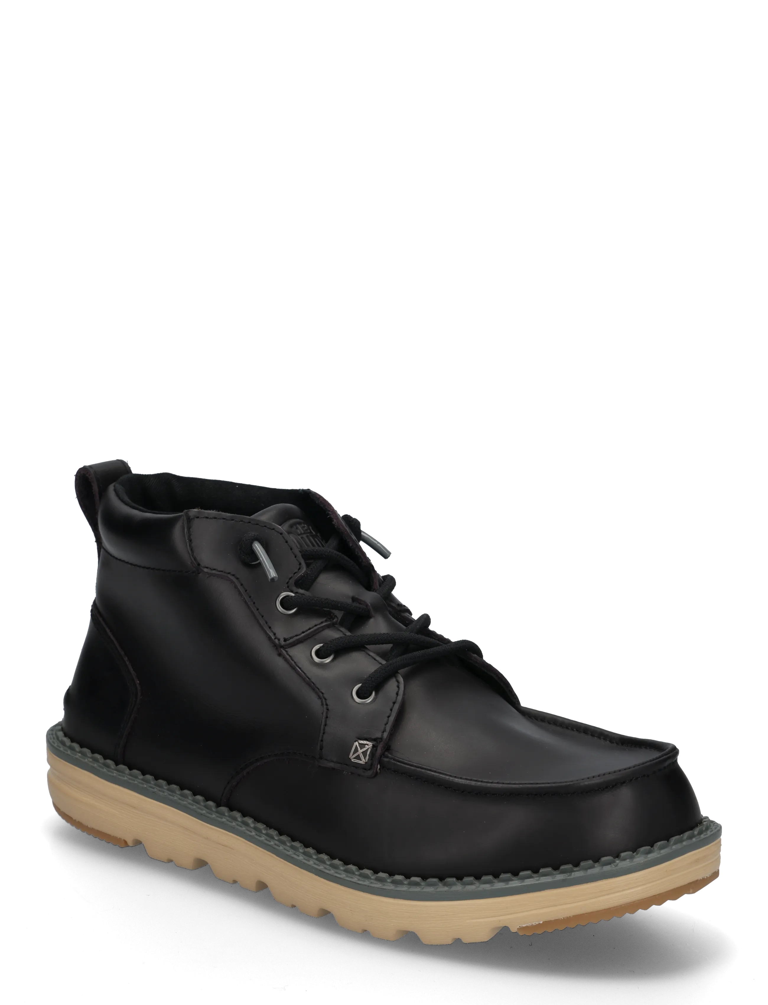 Hey Dude Flint Boot Leather, Mænd, Moc-Toe Støvle, Sort, Str: 46