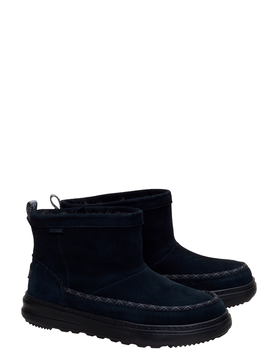 Hey Dude - Remi Toastee Boot Suede - bamsestøvler - black/black - 1