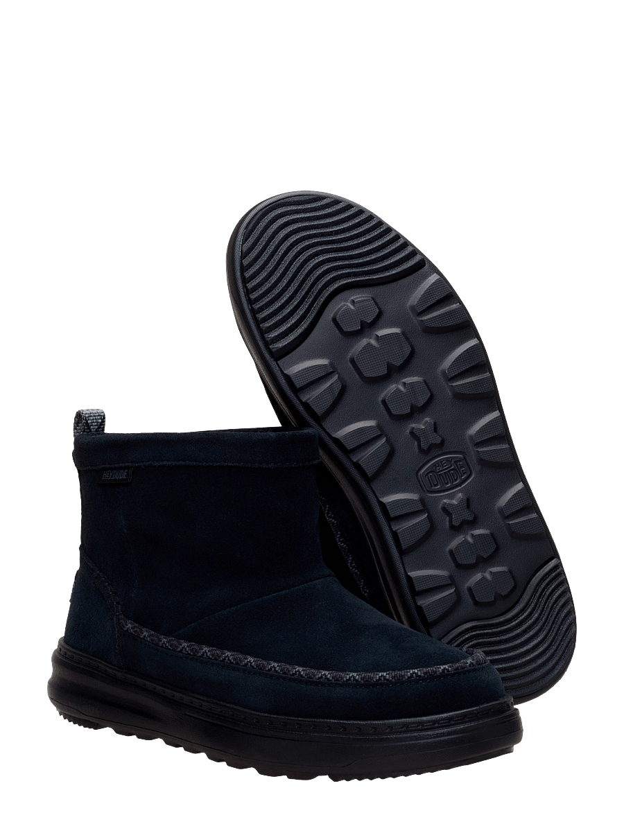 Hey Dude - Remi Toastee Boot Suede - bamsestøvler - black/black - 2