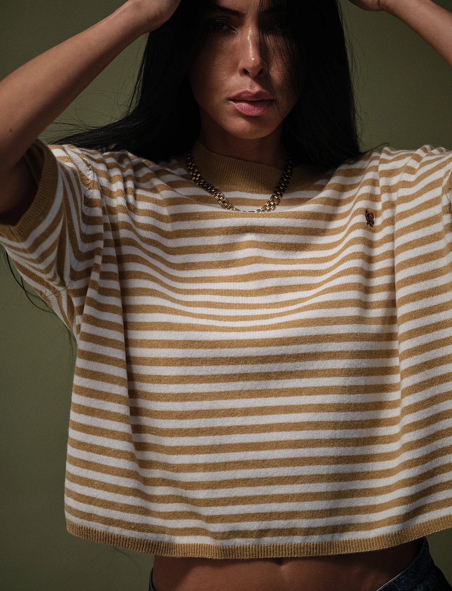 Heyanno - MMHPoetic Stripe Knit - striktrøjer - burnt brick - 3