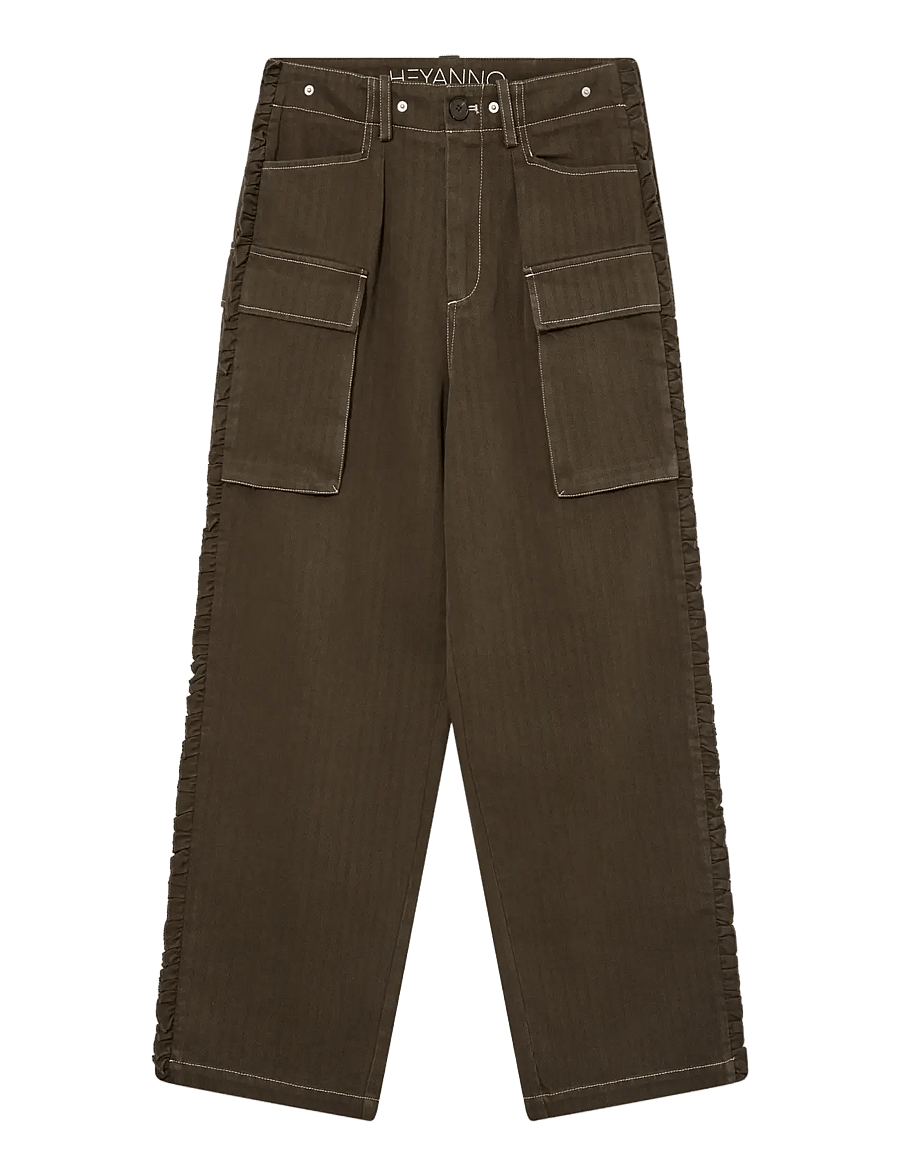 Heyanno - MMHHero Frill Pants - cargo-püksid - kombu green - 1