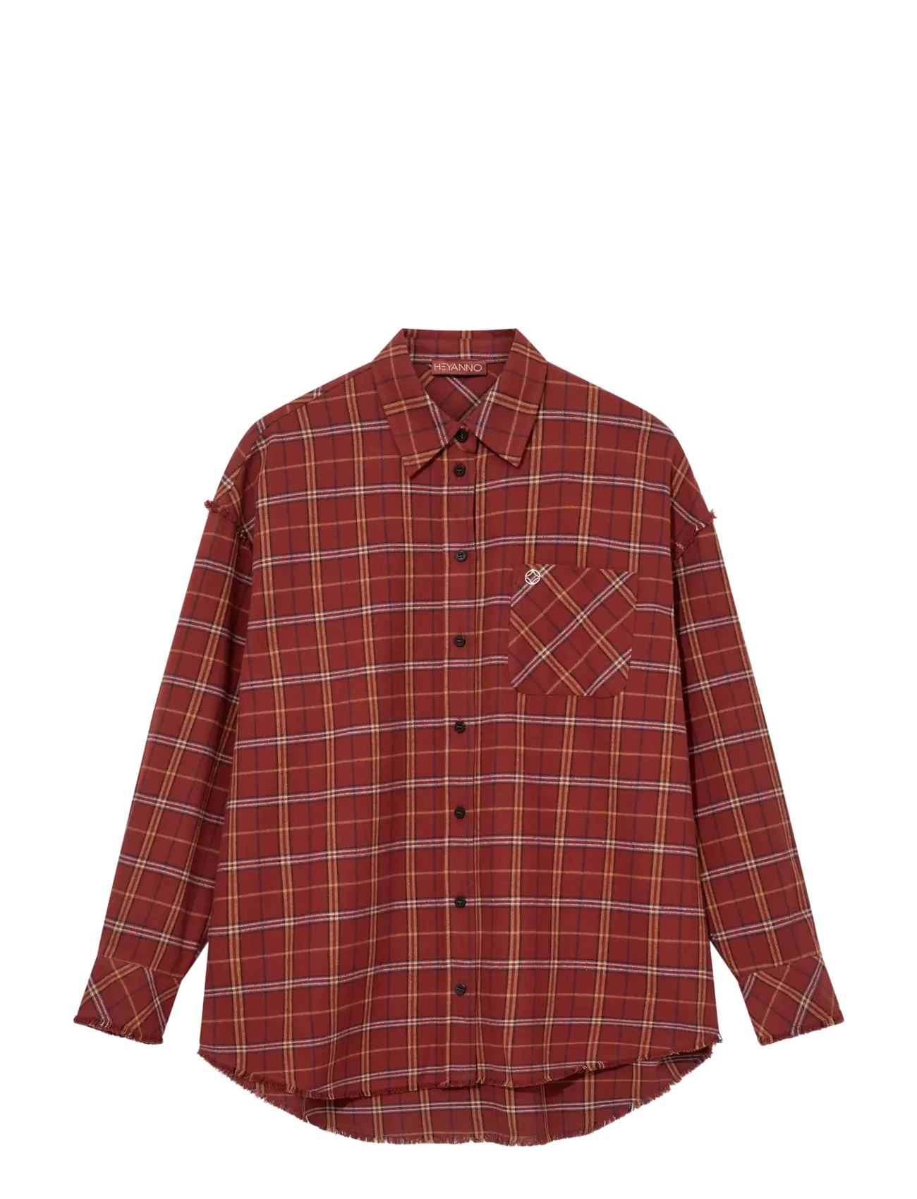 Heyanno - MMHMine Flannel Shirt - langärmlige hemden - burnt brick - 1