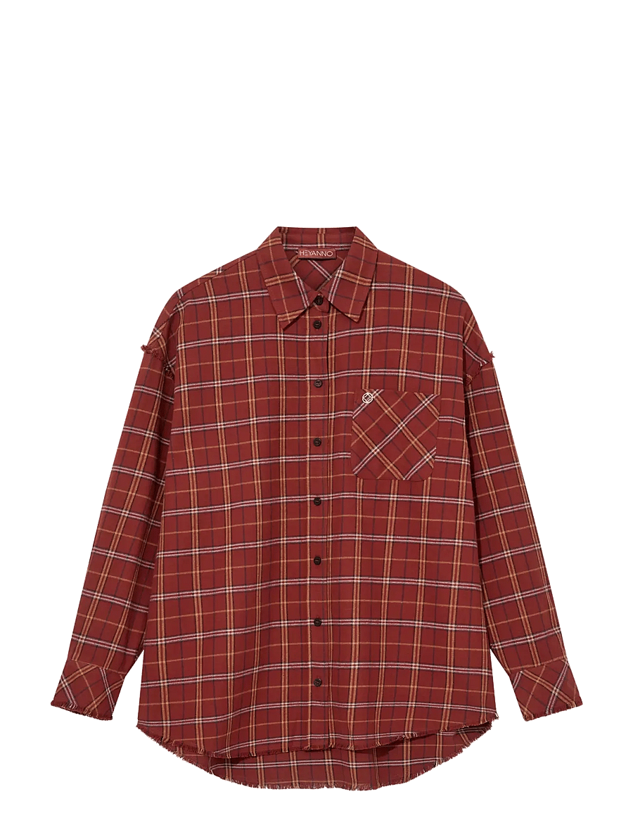 Heyanno - MMHMine Flannel Shirt - langärmlige hemden - burnt brick - 1