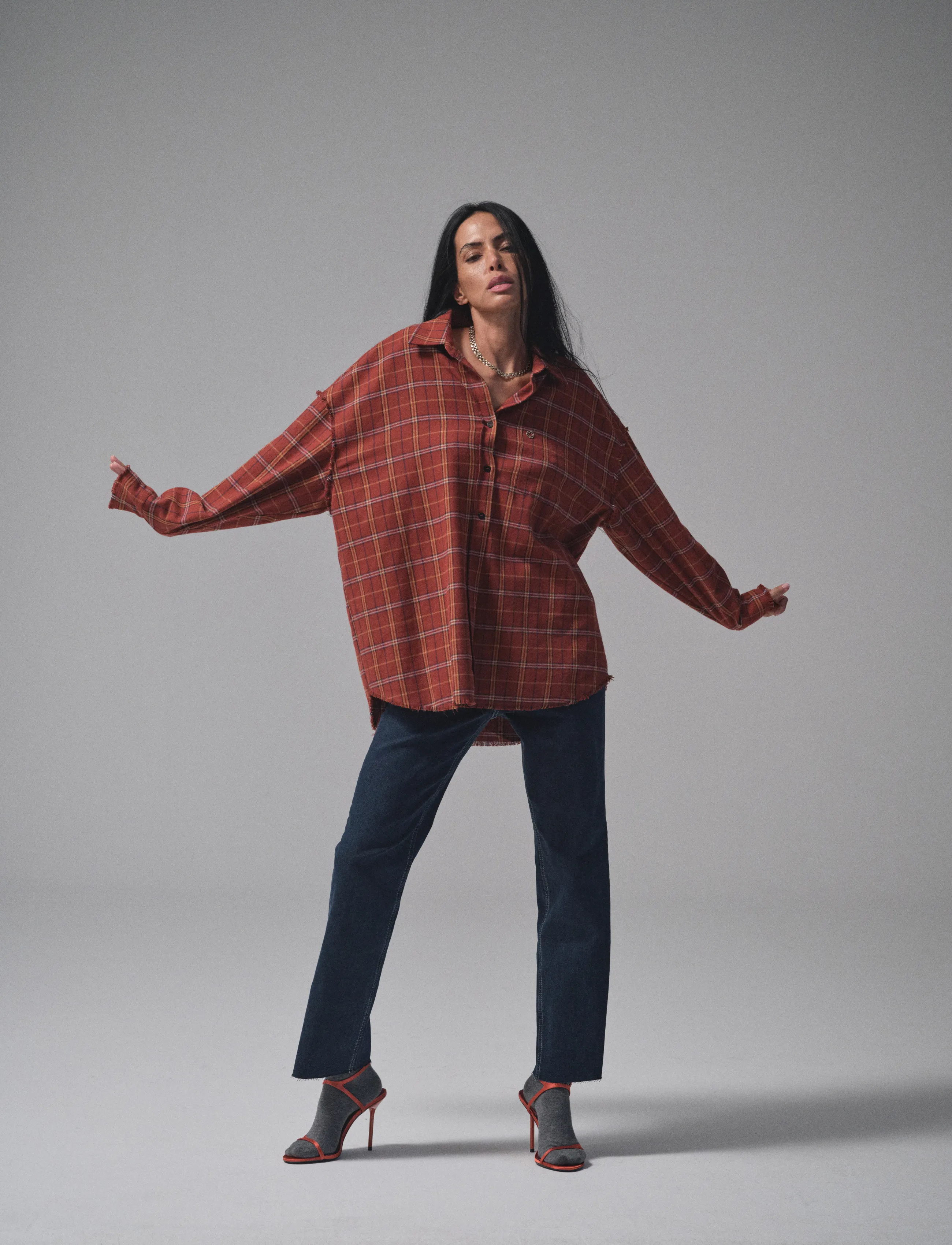Heyanno MMHMine Flannel Shirt - Hemden - BURNT BRICK / red
