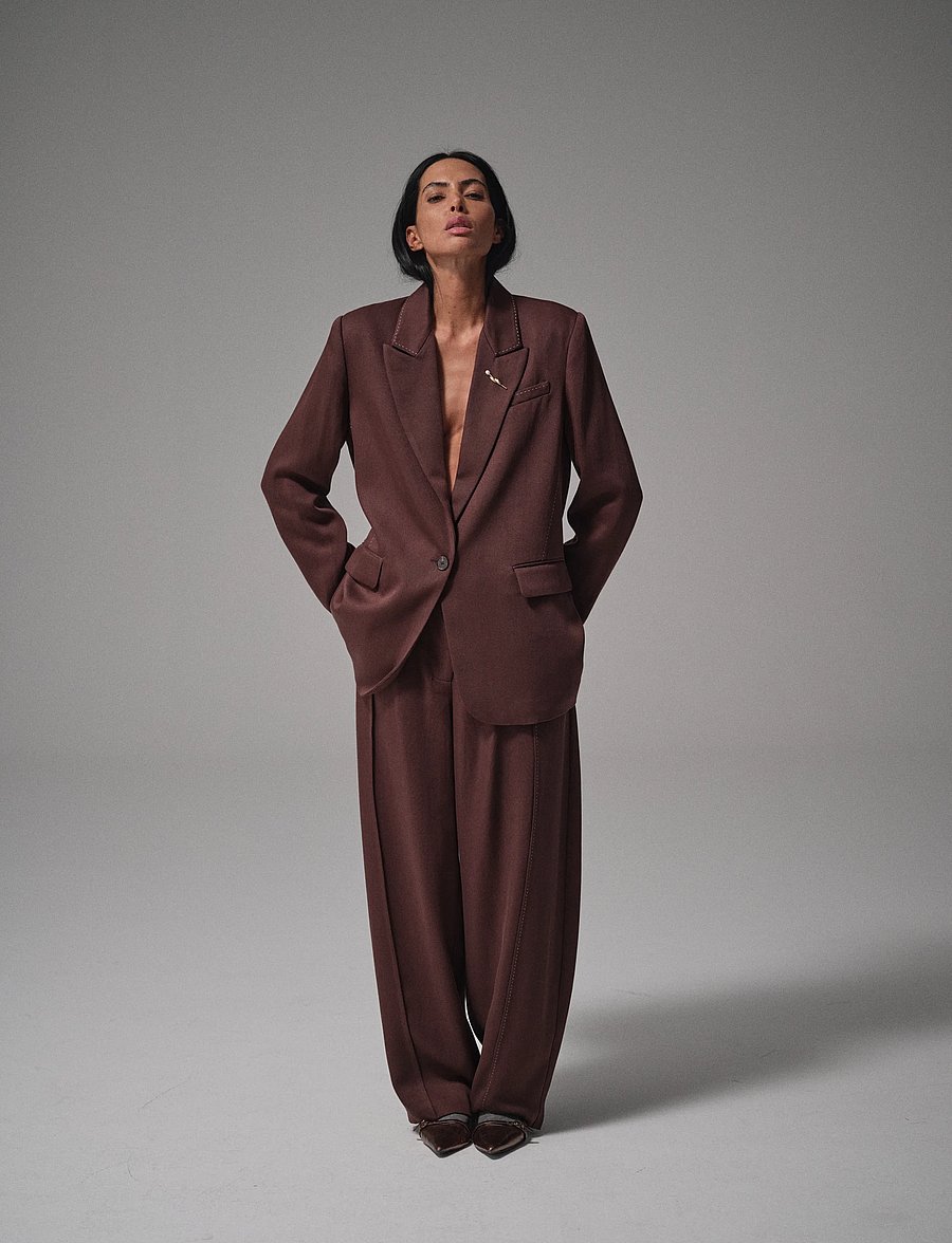 Heyanno - MMHTill Twill Blazer - single breasted blazers - java - 3