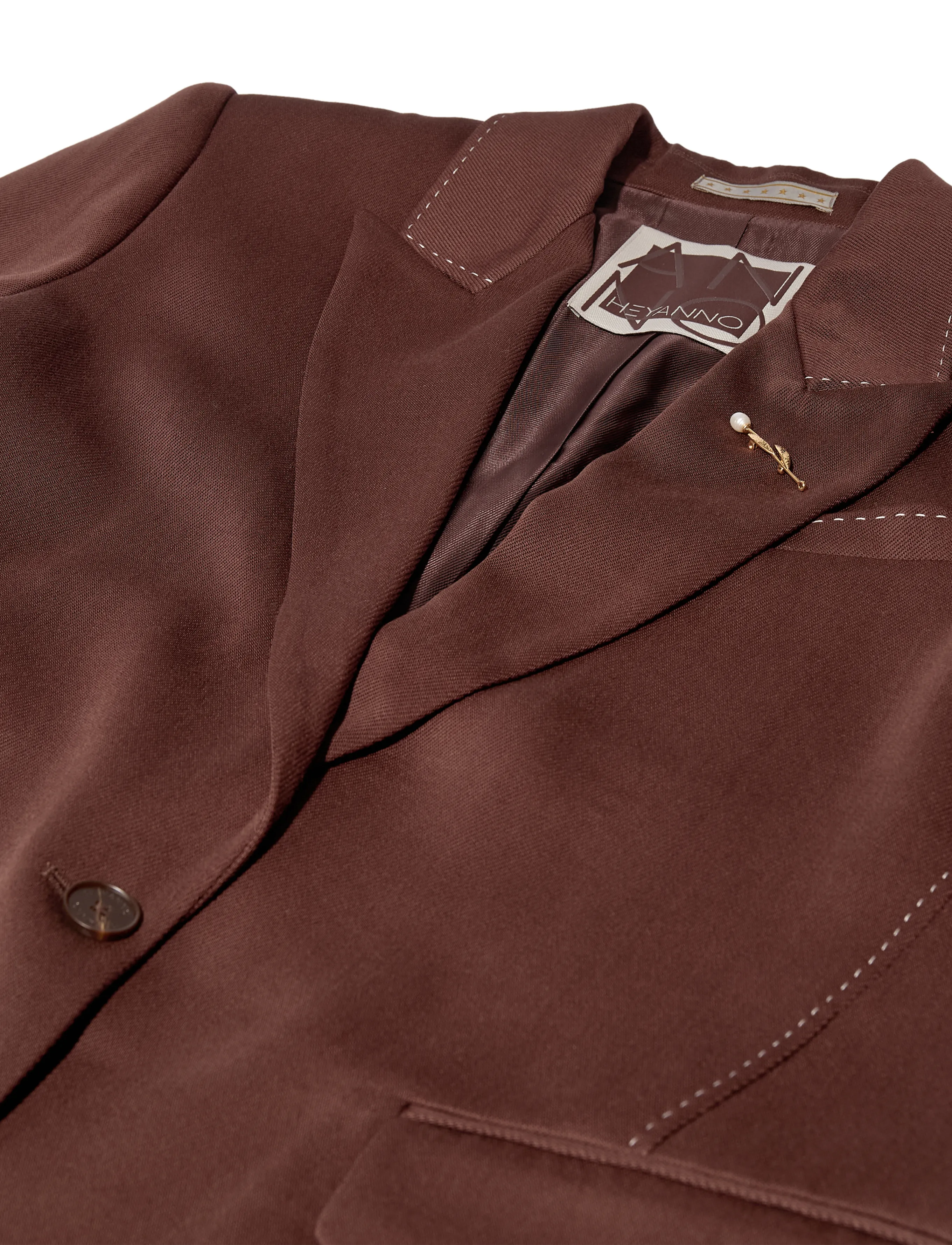 Heyanno - MMHTill Twill Blazer - single breasted blazers - java - 4