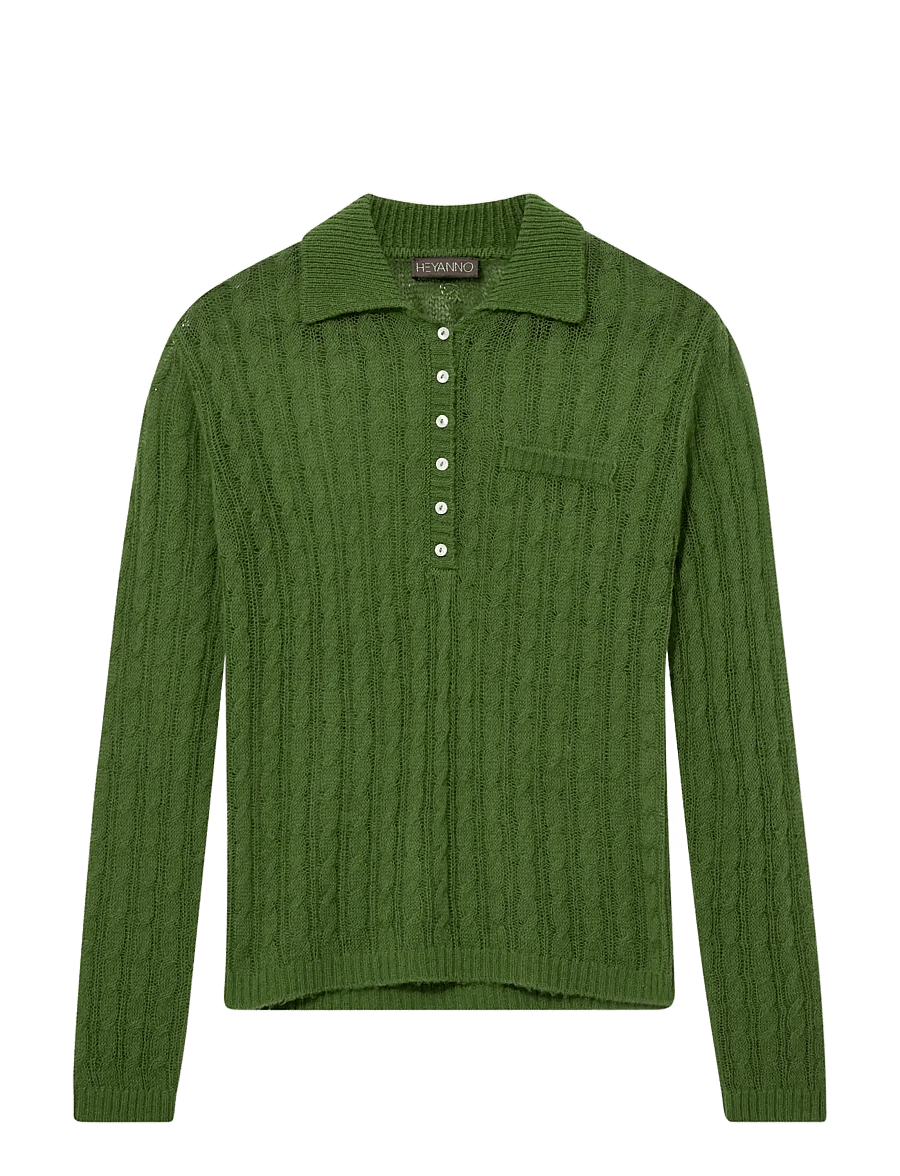 Heyanno - MMHPeace Sheer Knit - striktrøjer - cactus - 1