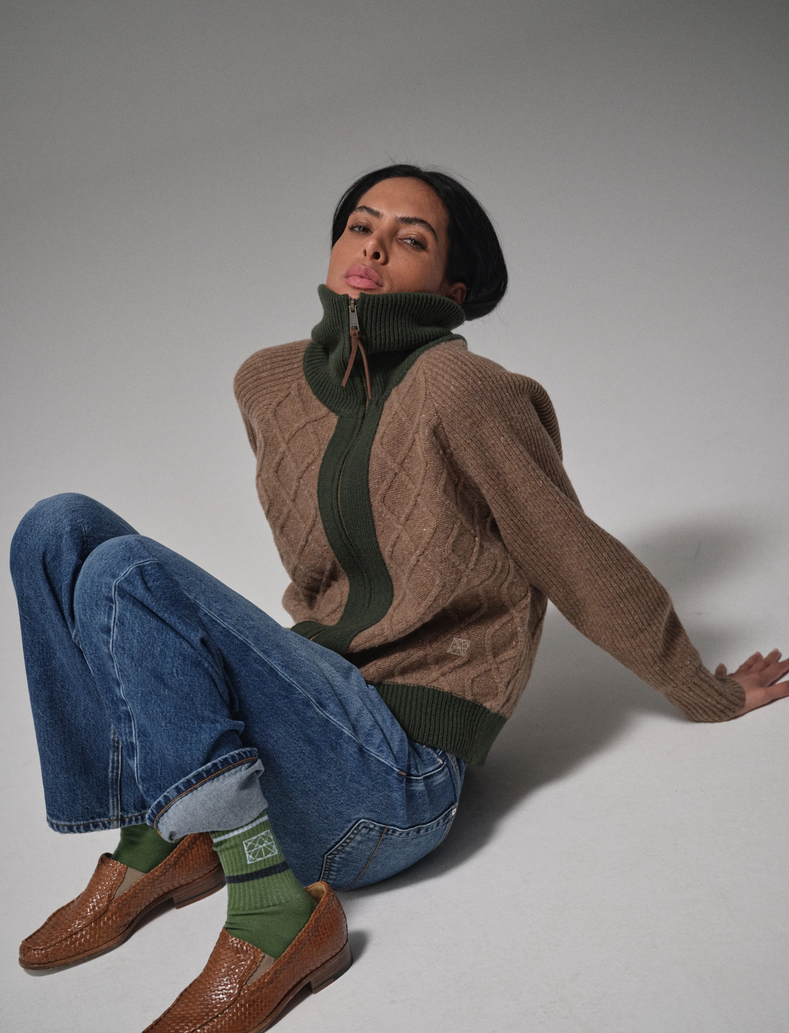 Heyanno - MMHRoll Melange Knit - herbstliche kleidung - brown melange - 3