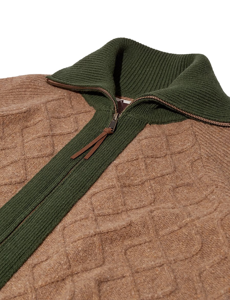 Heyanno - MMHRoll Melange Knit - strickjacken - brown melange - 4