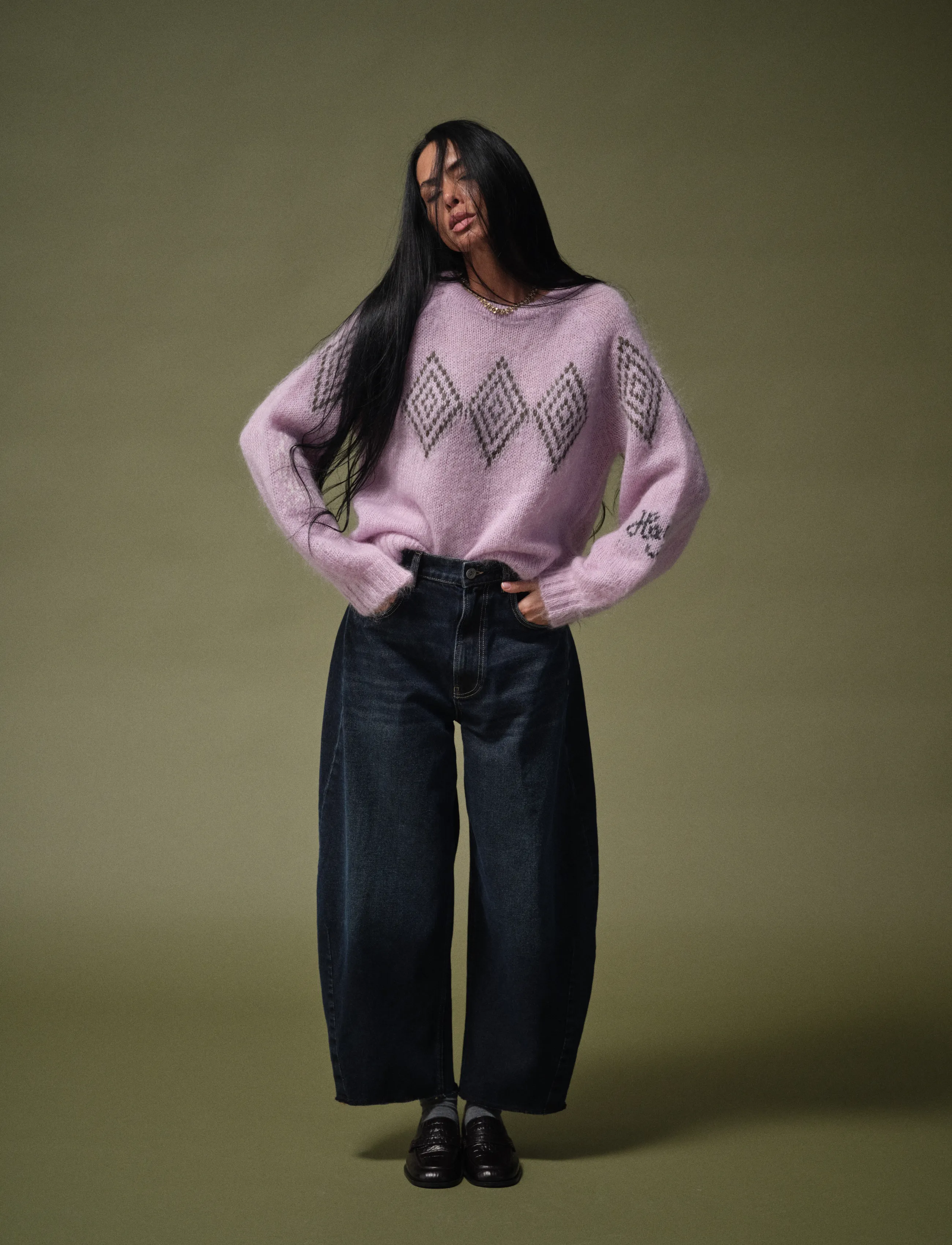 Heyanno Mmhbass Sheer Knit stickade tröjor dam – bild 2