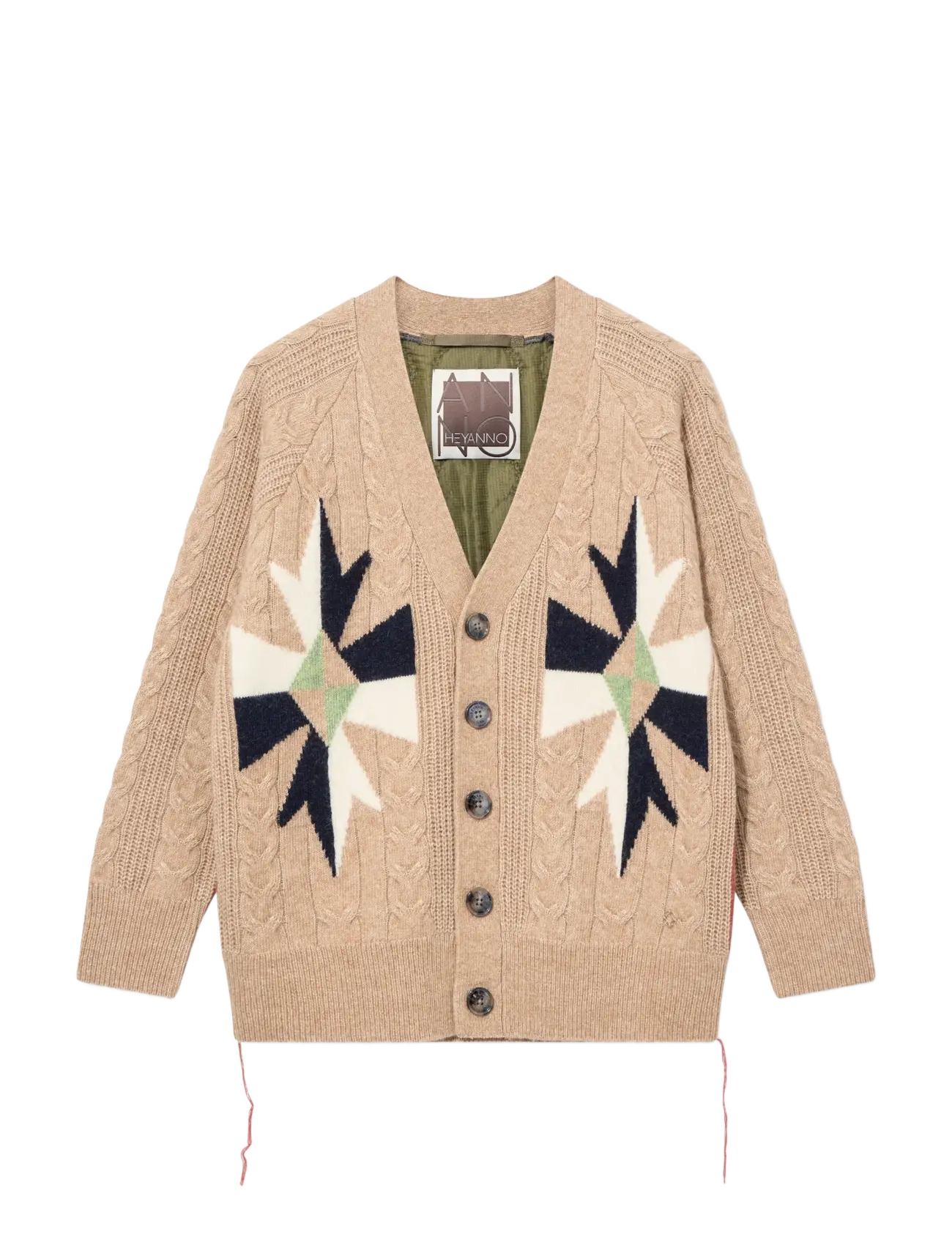 Heyanno MMHRio Quilt Cardigan - Cardigans - BONE BROWN / beige