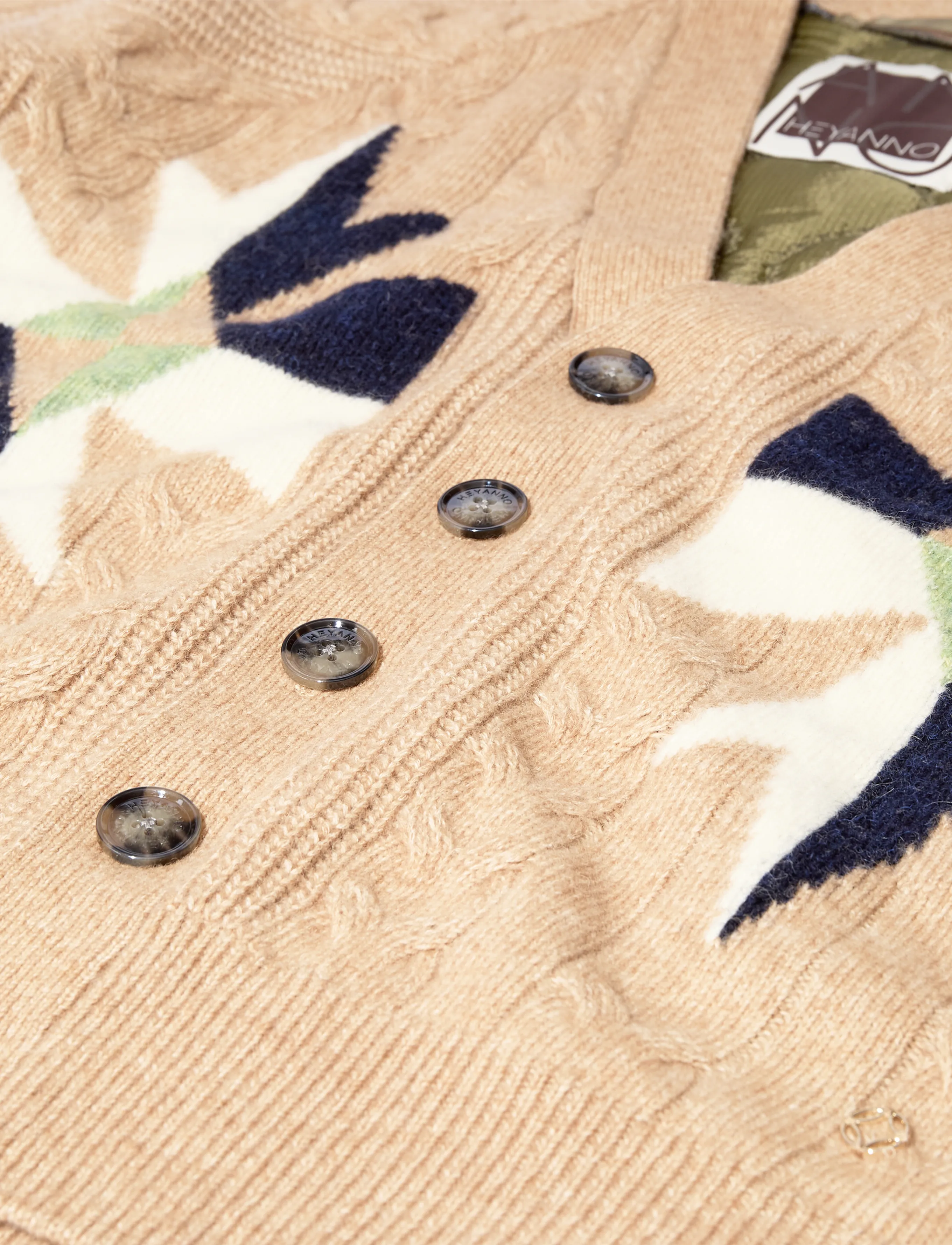 Heyanno - MMHRio Quilt Cardigan - herbstliche kleidung - bone brown - 4
