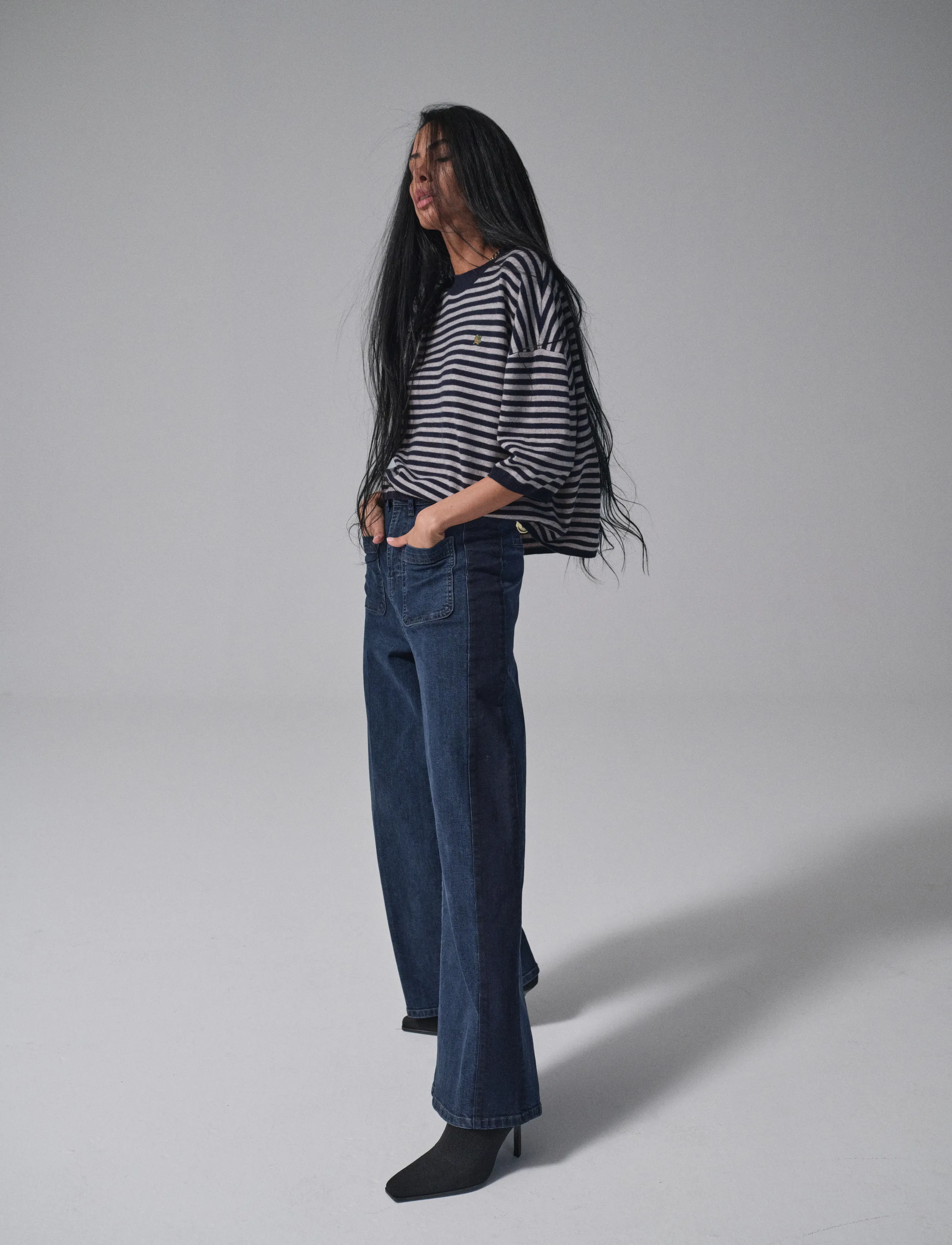 Heyanno MMHBoost Lou Jeans - Riided - DARK BLUE DENIM / navy