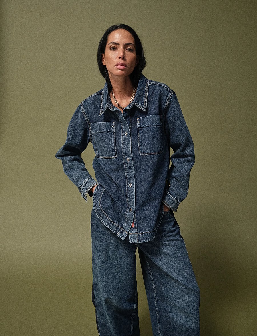 Heyanno - MMHEcho Tales Shirt - overshirts - blue denim - 0
