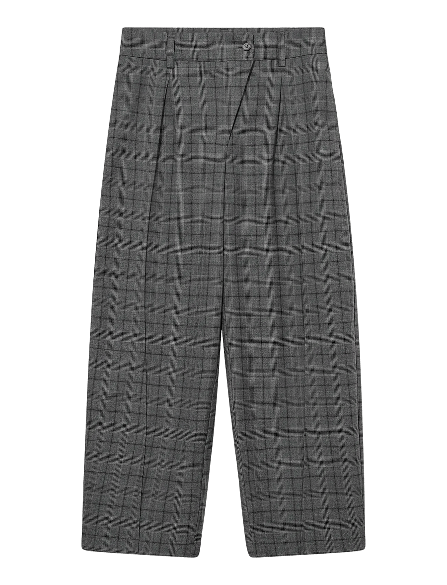 Heyanno - MMHOn Check Pant - hosen mit weitem bein - grey - 1