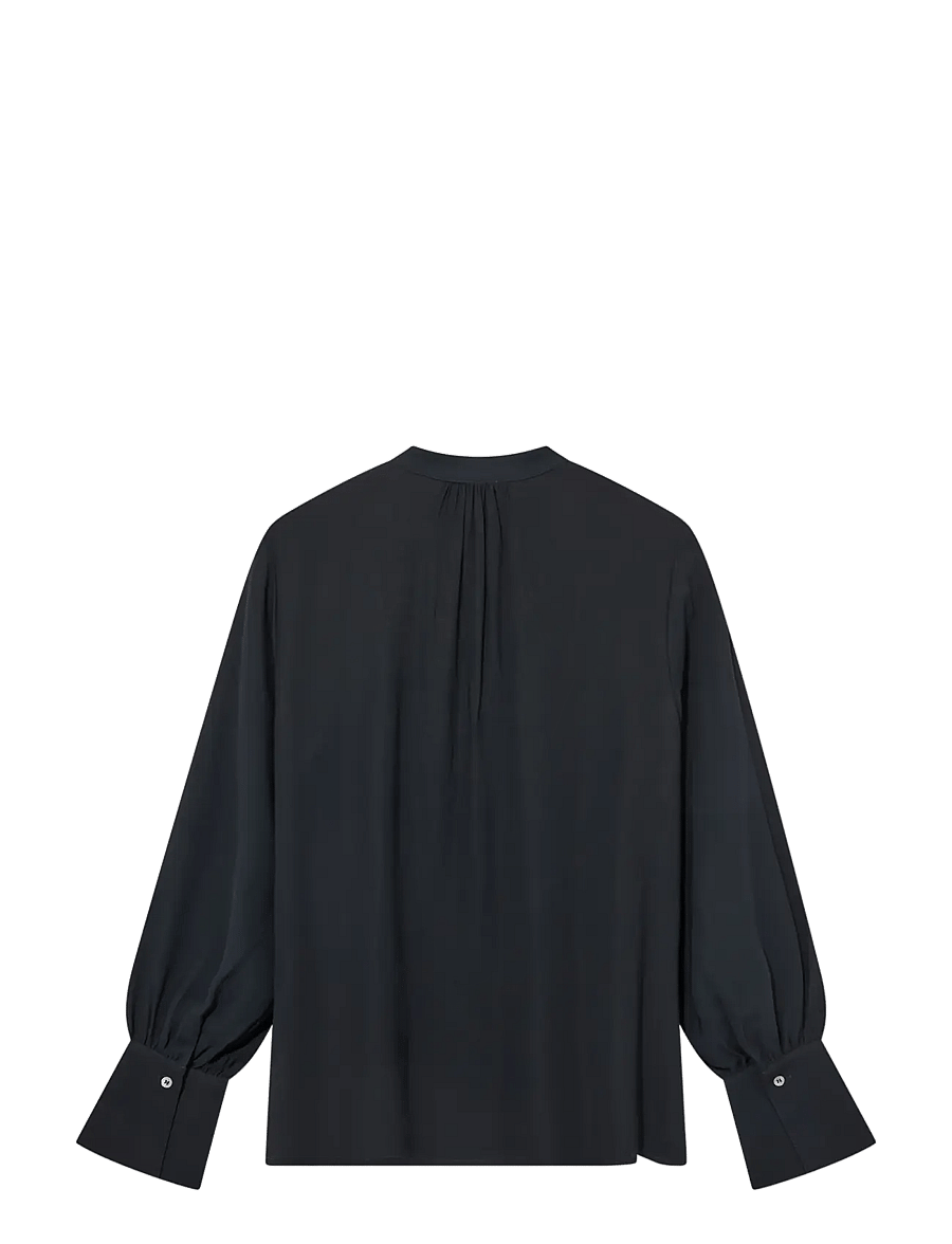 Heyanno - MMHDitto Vintage Shirt - long sleeved blouses - black - 2